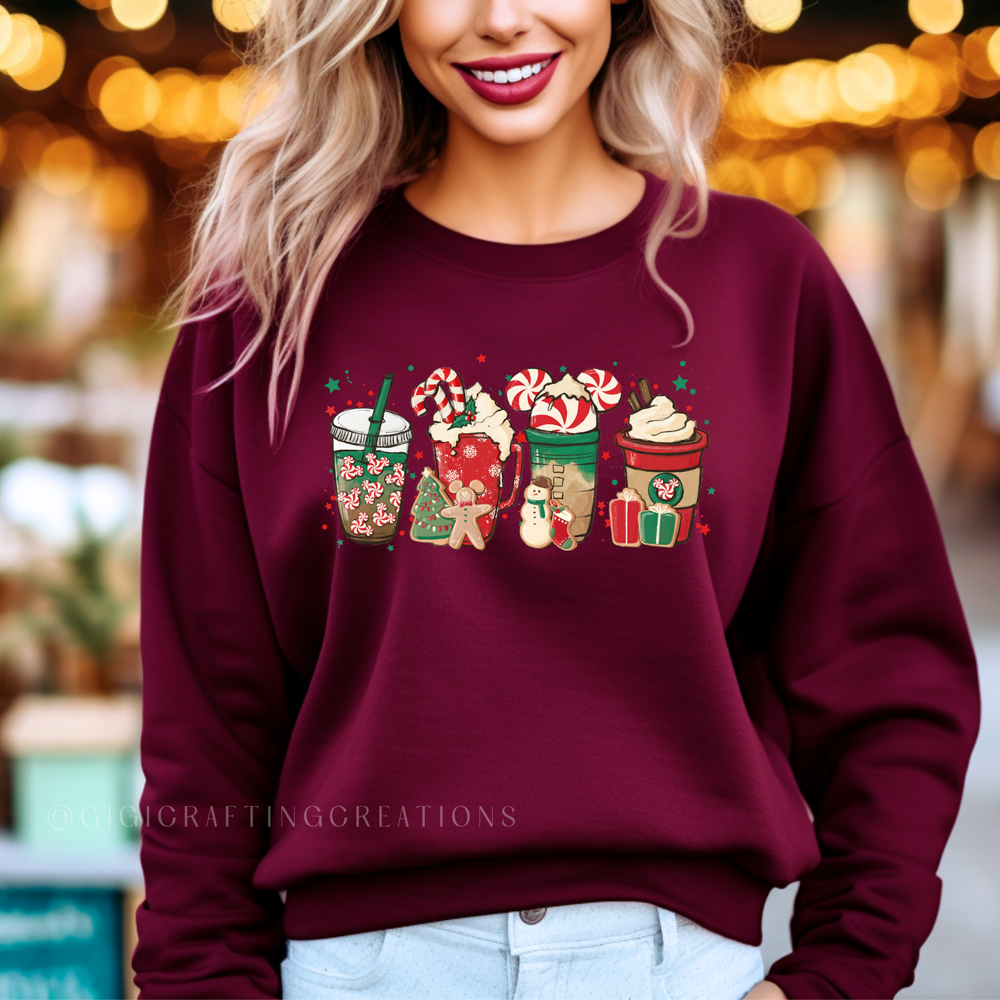 Christmas Coffee Candy Cane Crewneck