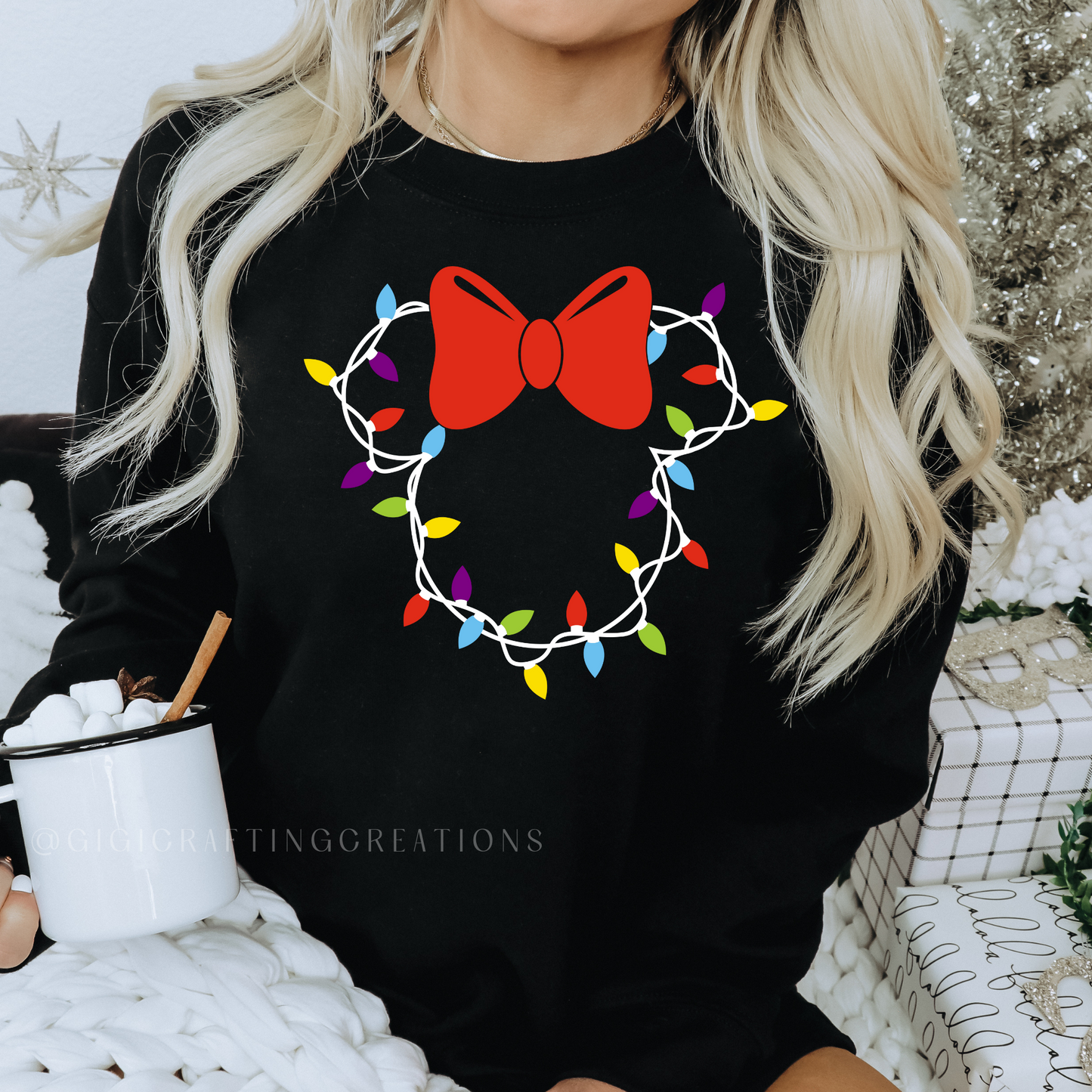 Magical Mouse Lights Bowtie Crewneck