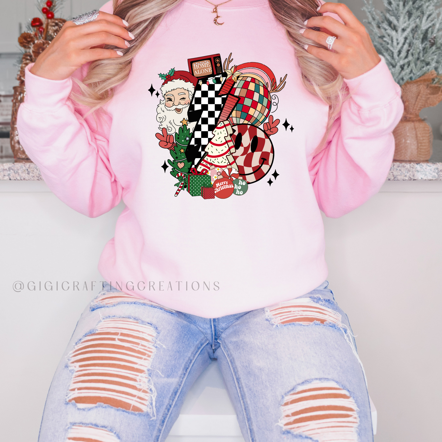 Retro Papa Noel Crewneck