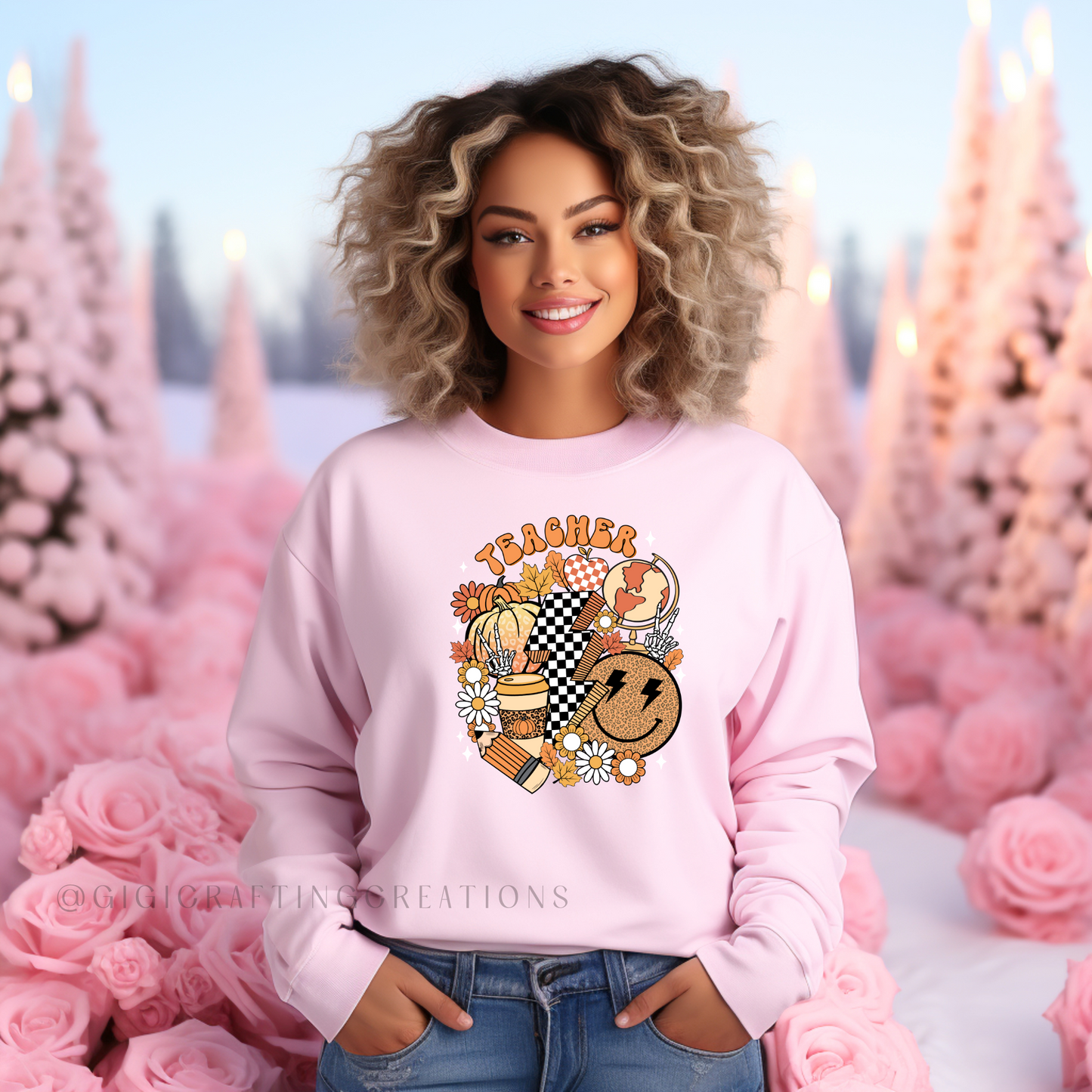 Retro Teacher Crewneck