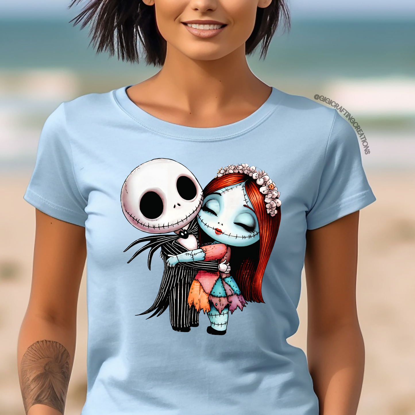 Baby Jack & Sally Hugging Relaxed Unisex Tee