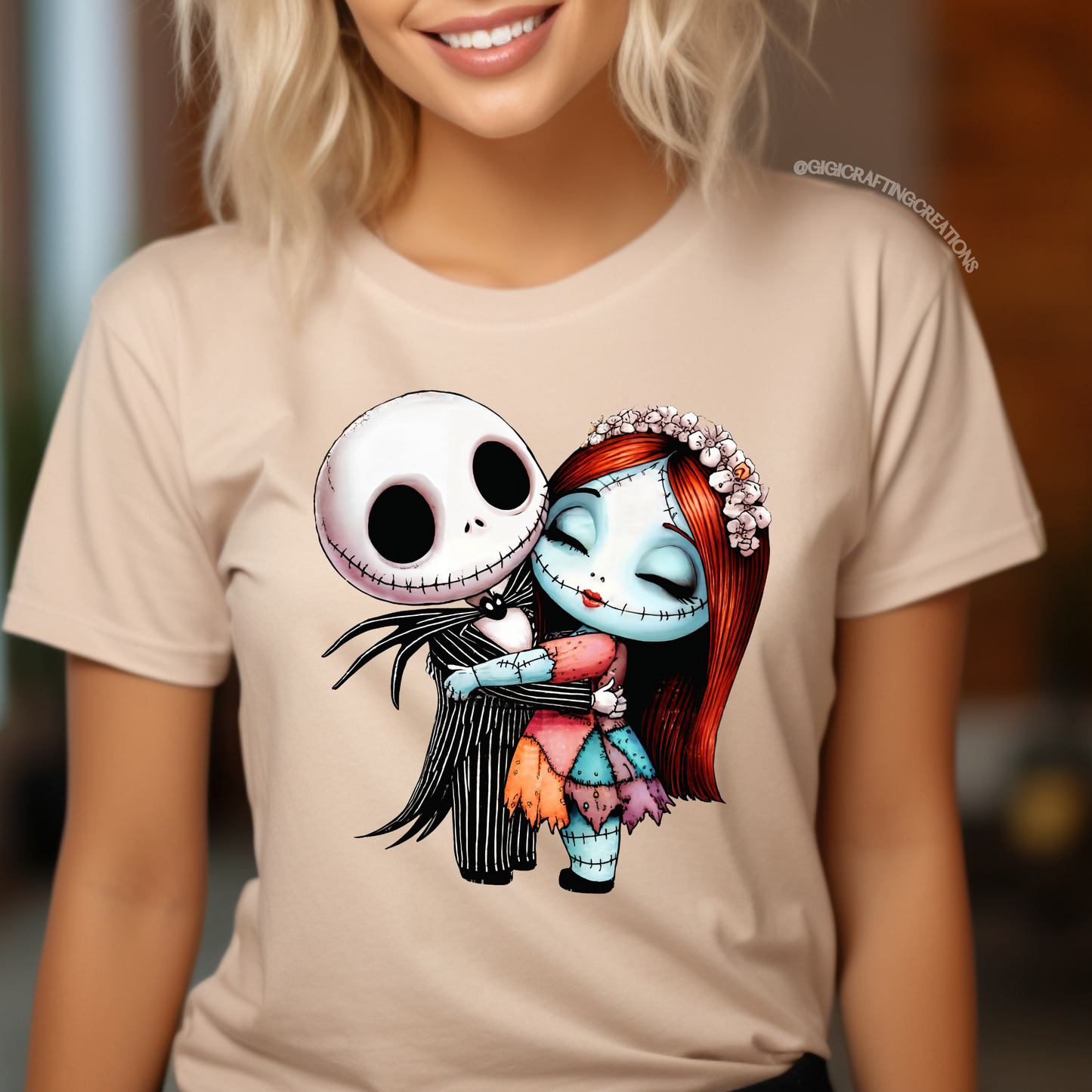Baby Jack & Sally Hugging Relaxed Unisex Tee