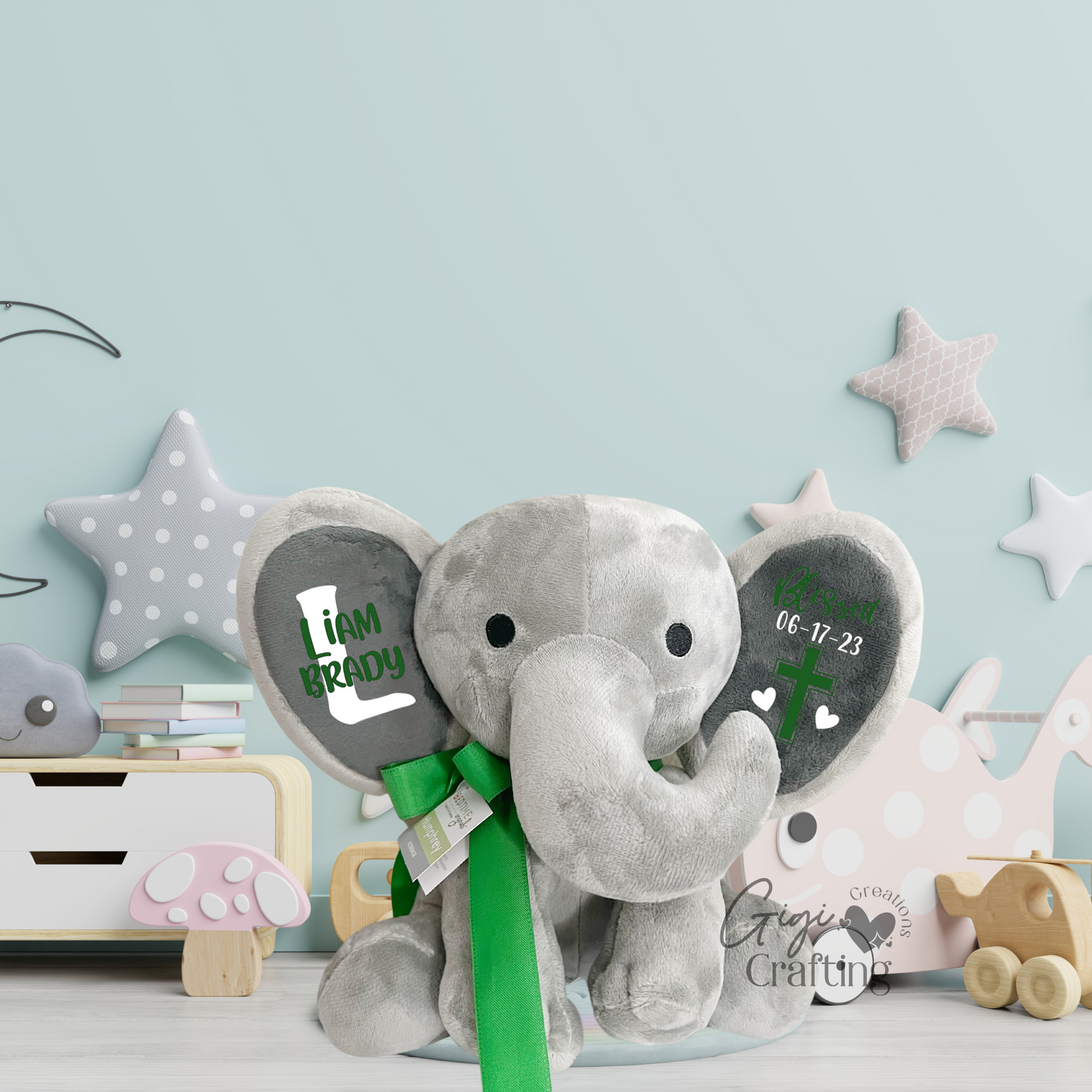 Boy Baptist Christening Gift Elephant
