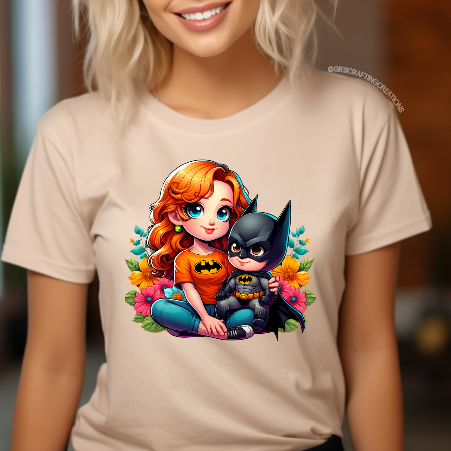 Bat Superhero Mom Relaxed Unisex Tee