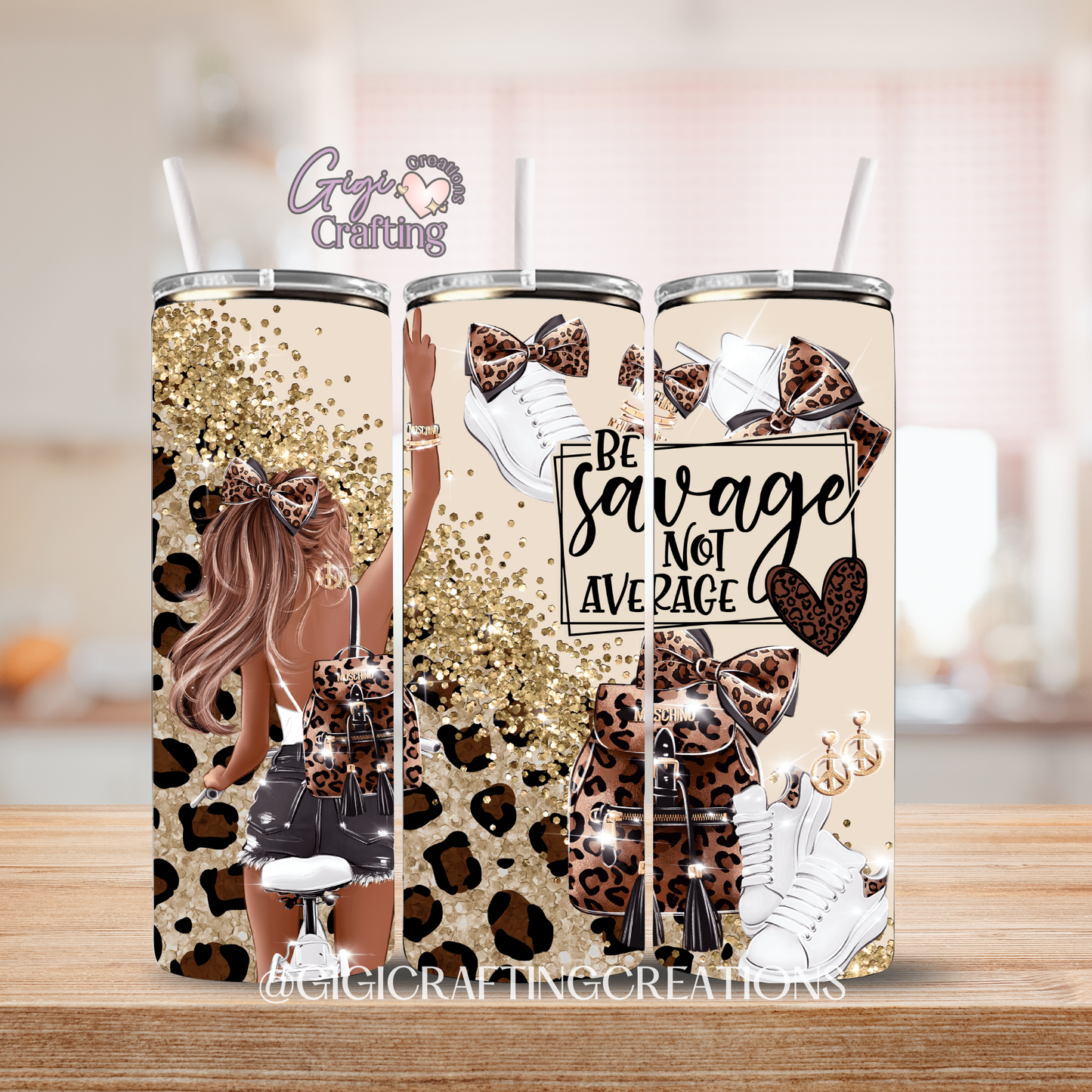 Be Savage Not Average - 20oz Skinny Tumbler