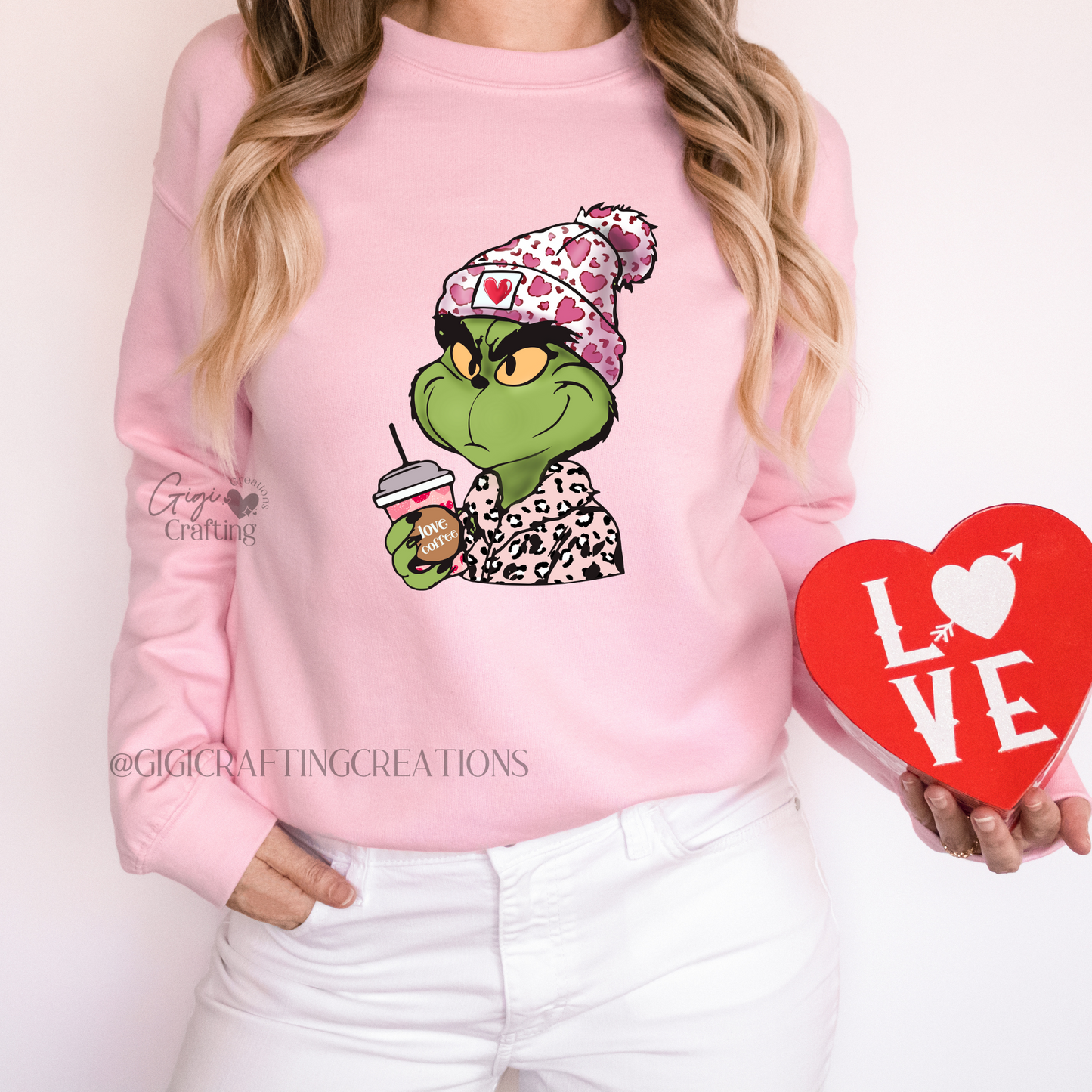 Boujee Hearts Coffee Valentine Crewneck