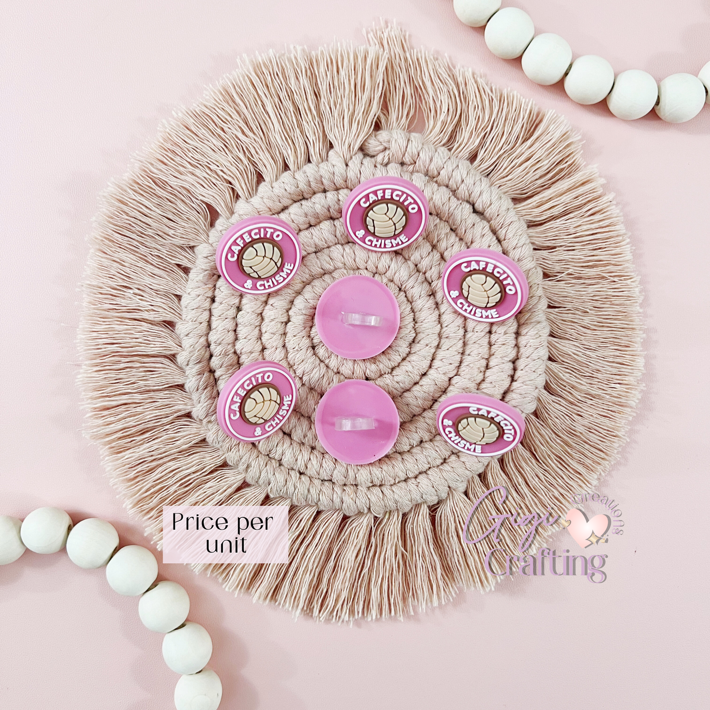Cafecito y Chisme Straw Toppers Charm