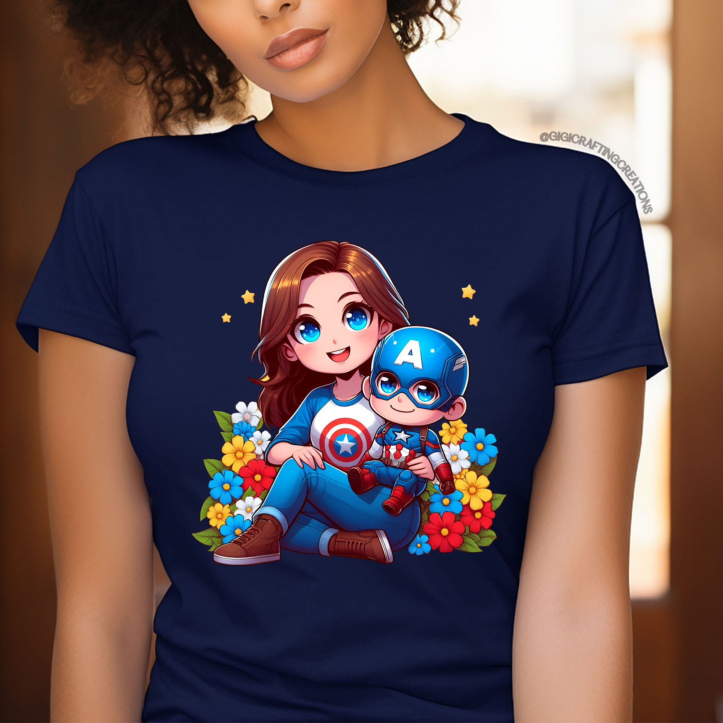 Captain Superhero Mom Relaxed Unisex Tee