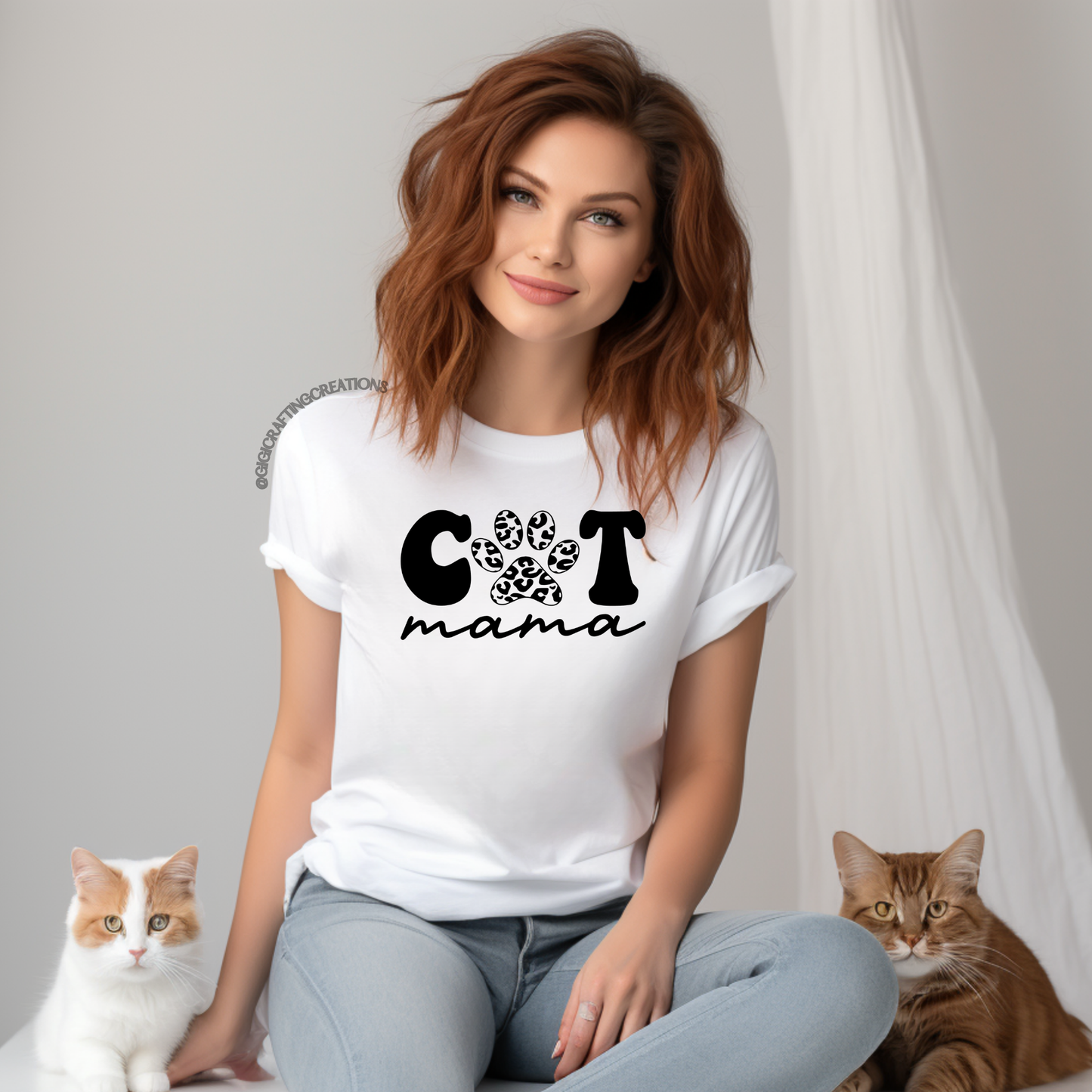 Cat Mom Relaxed Unisex Tee