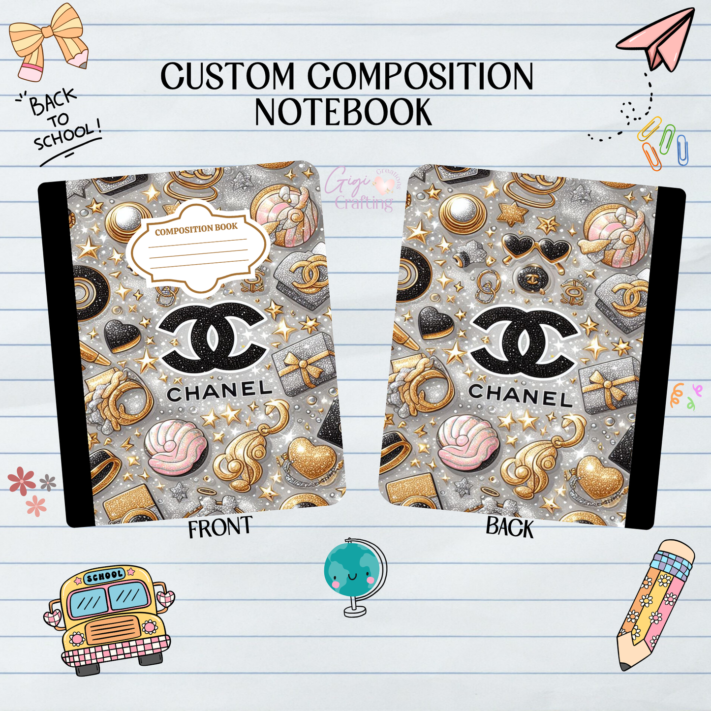 Gold Glam Sparkle - Composition Notebook
