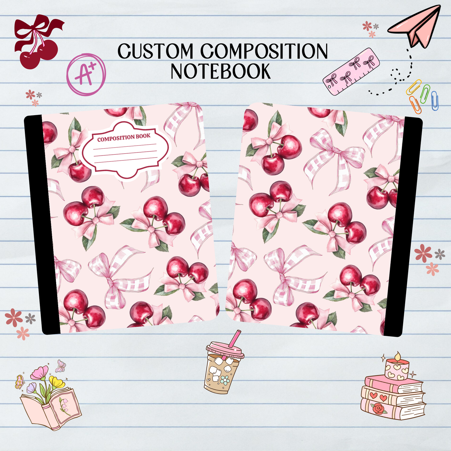 Cherries Coquette - Composition Notebook