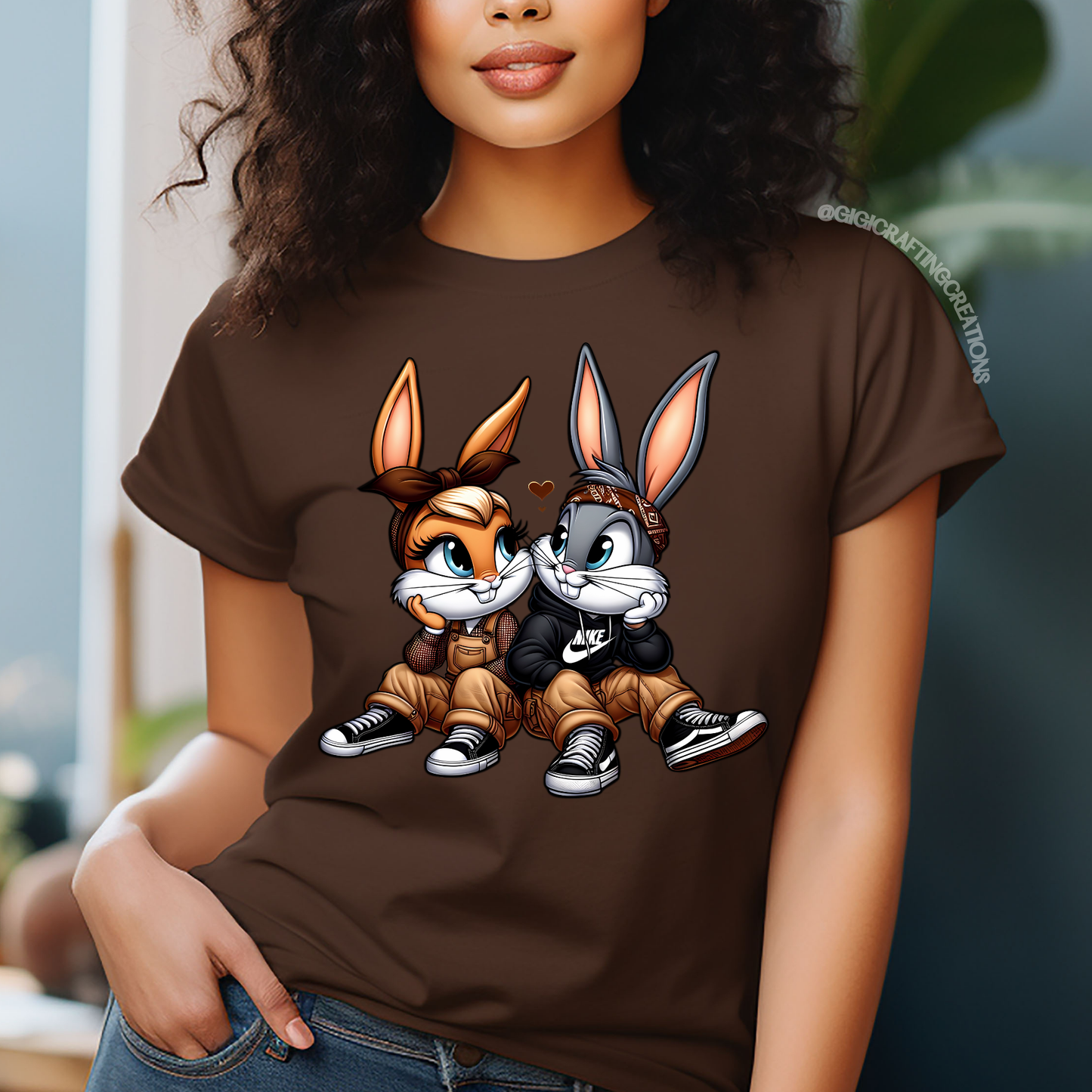 Chicano Bunny Couple Relaxed Unisex Tee