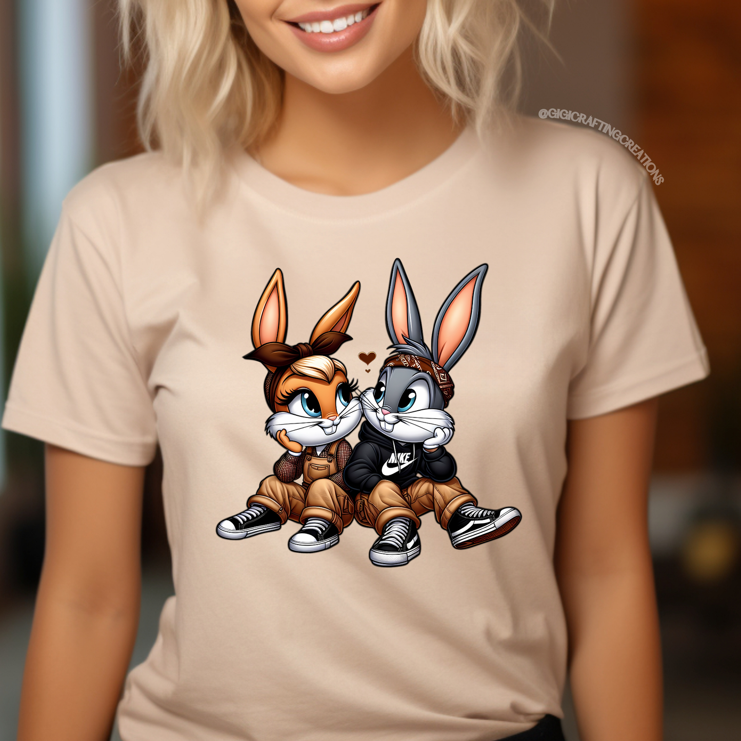 Chicano Bunny Couple Relaxed Unisex Tee