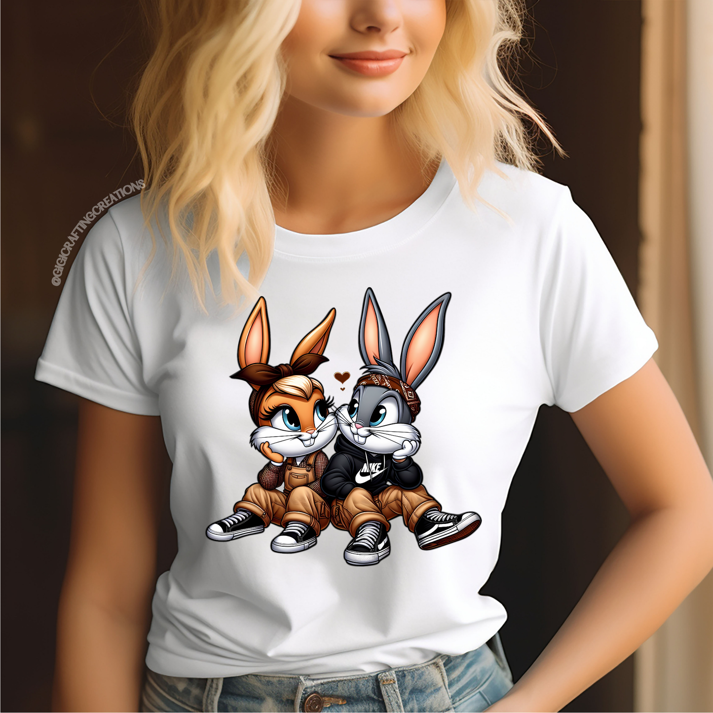 Chicano Bunny Couple Relaxed Unisex Tee