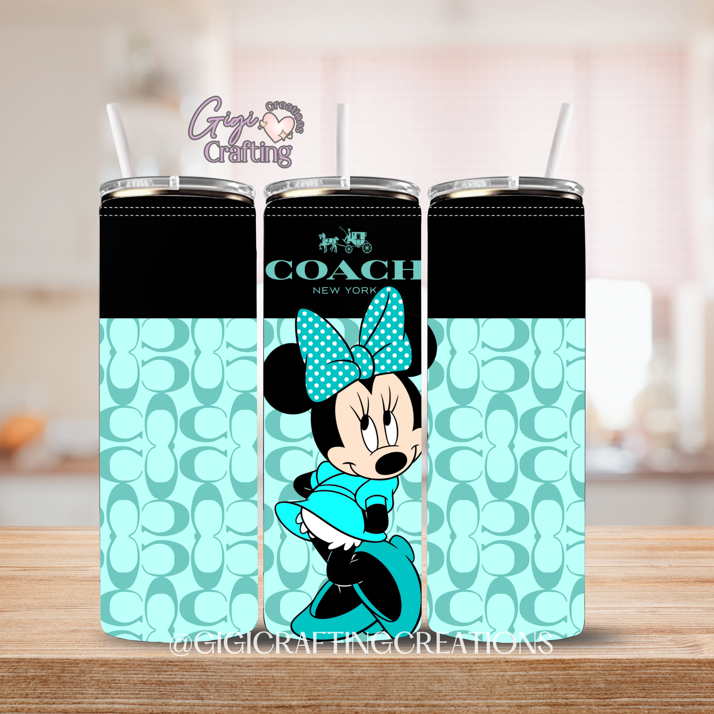 Green Bag Purse Designer - 20oz Skinny Tumbler