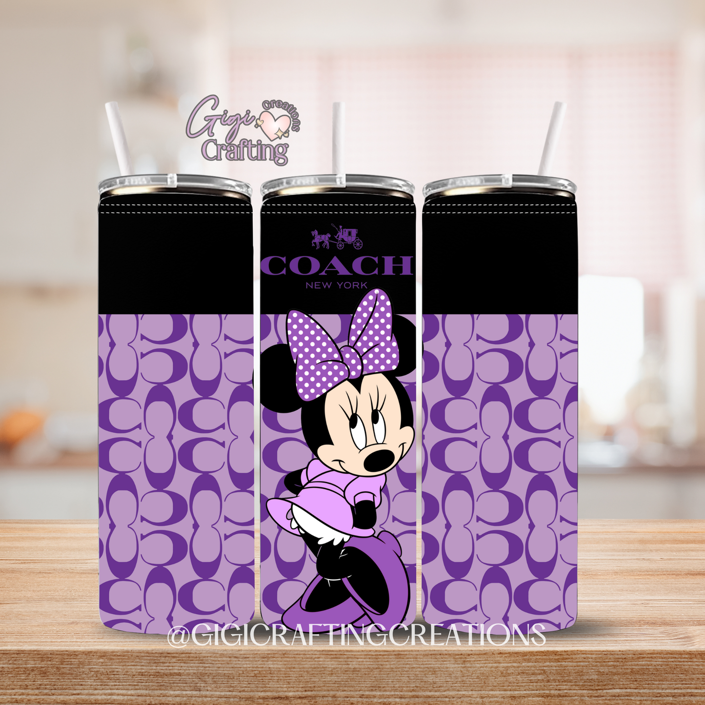 Purple Bag Purse Designer - 20oz Skinny Tumbler