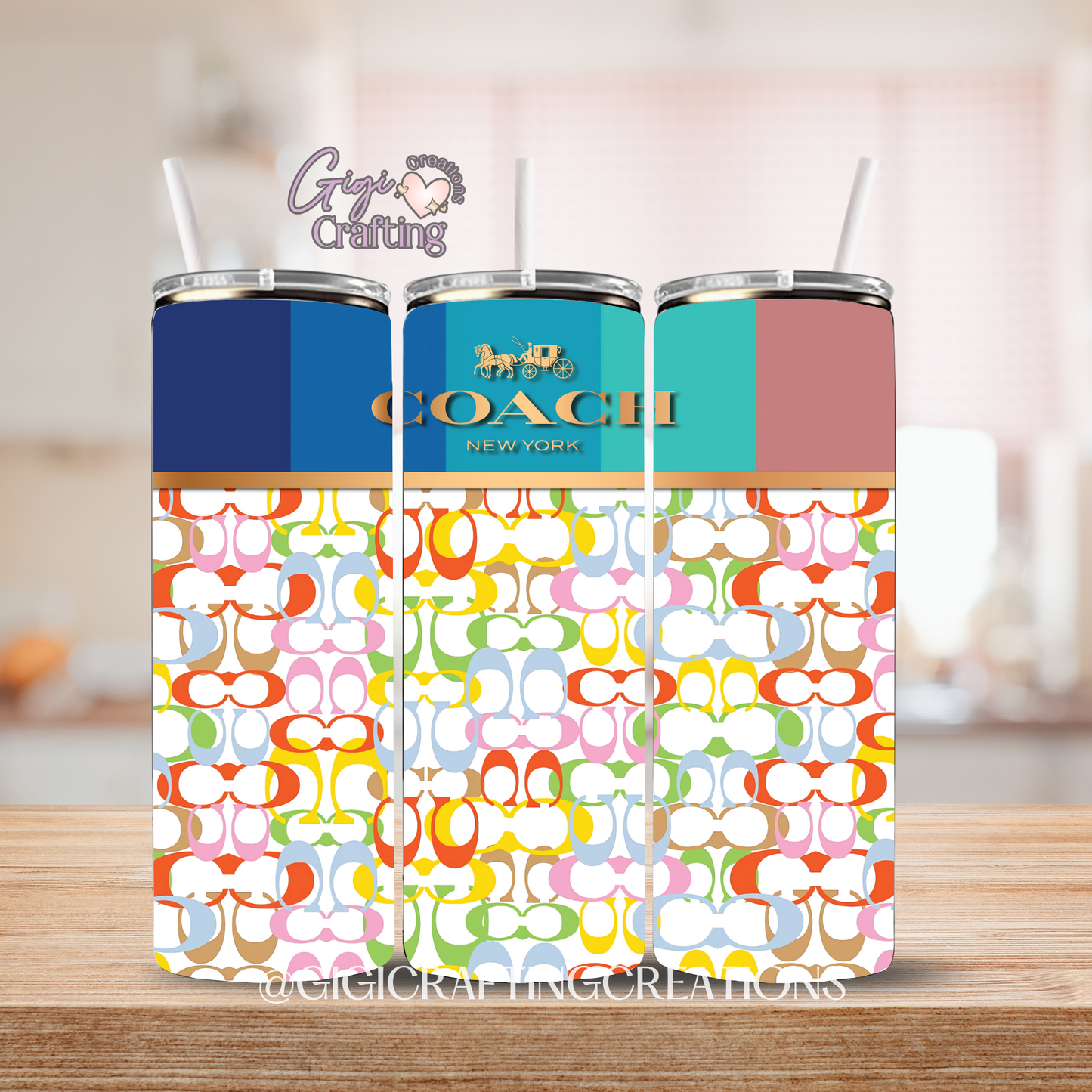 Colored Purse Bag Designer - 20oz Skinny Tumbler