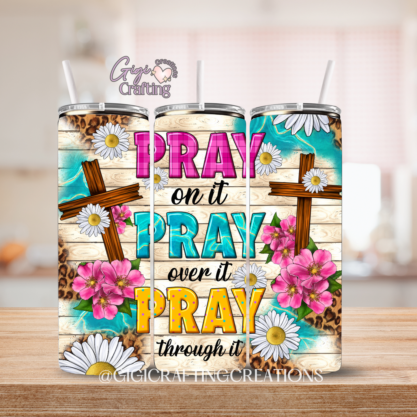 Colored Pray on it - 20oz Skinny Tumbler