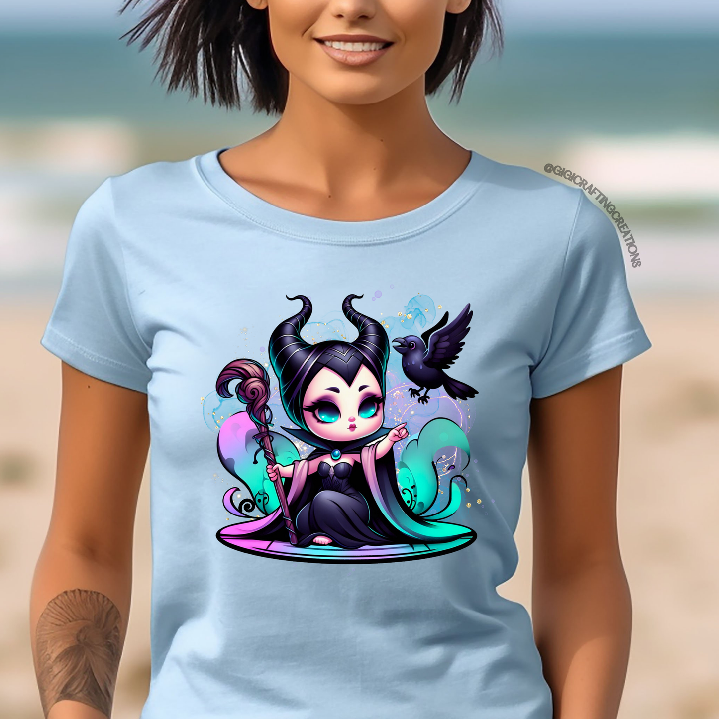 Cute Baby Maleficent Bird Relaxed Unisex Tee