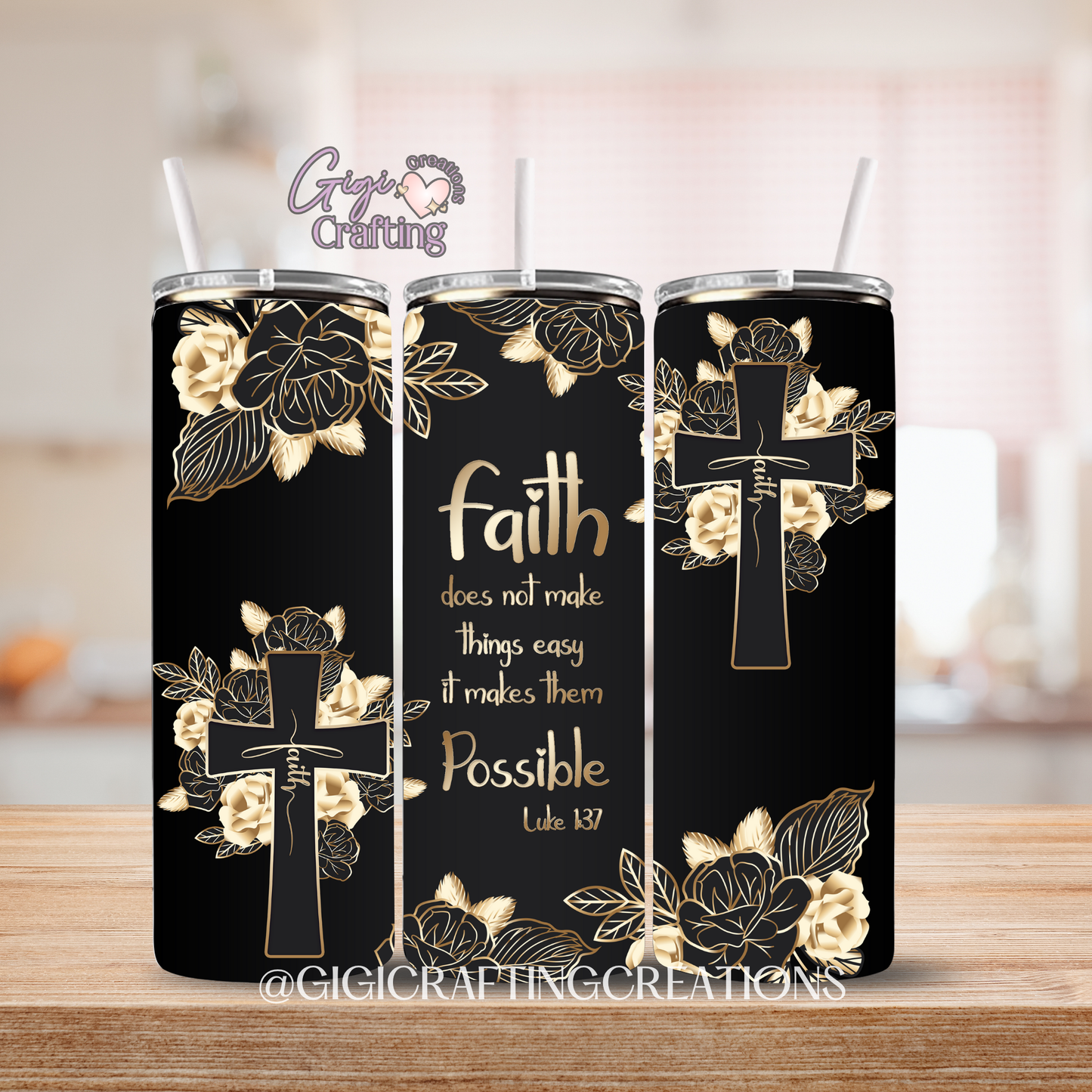 Faith Does not Make Things Easy - 20oz Skinny Tumbler