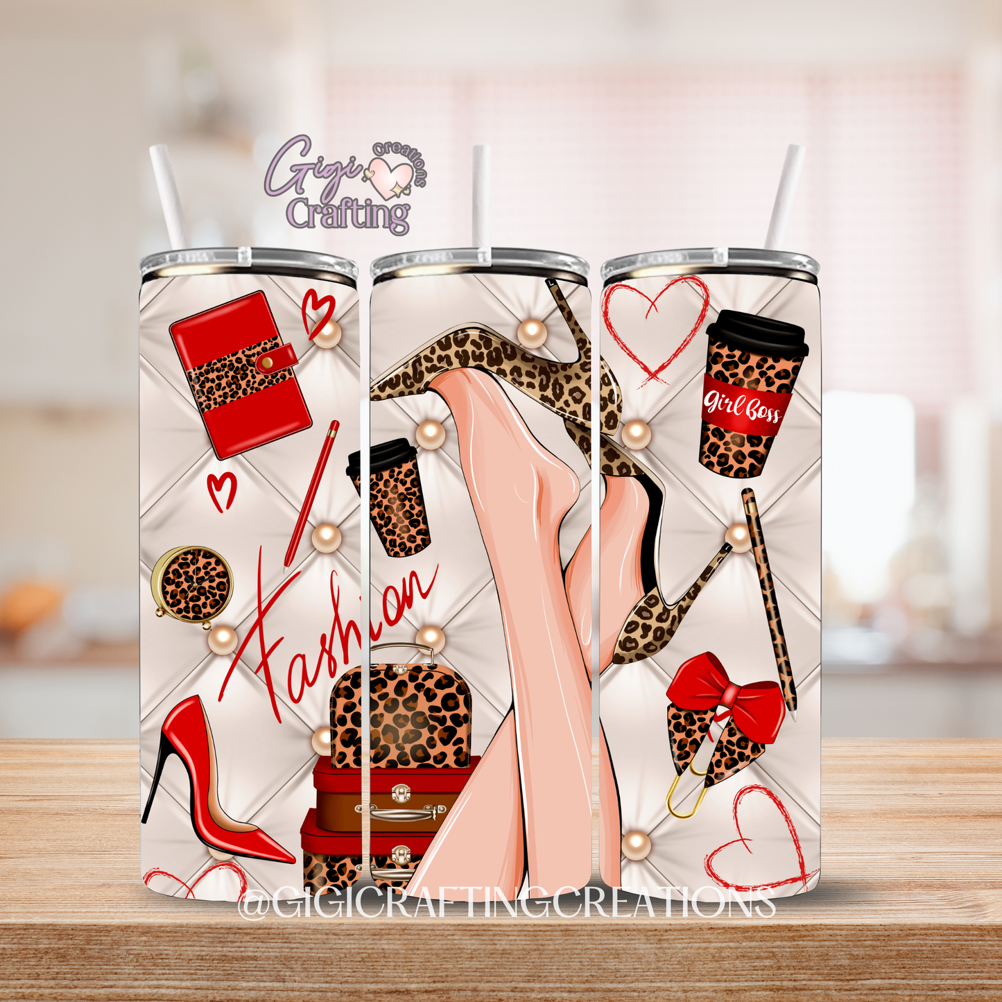 Fashion Leopard Legs - 20oz Skinny Tumbler