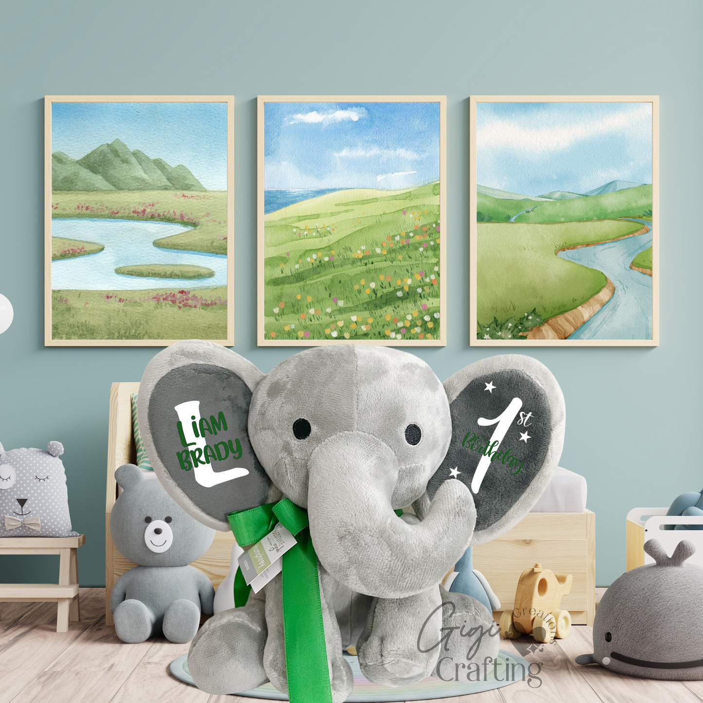 Boy First Birthday Gift Elephant