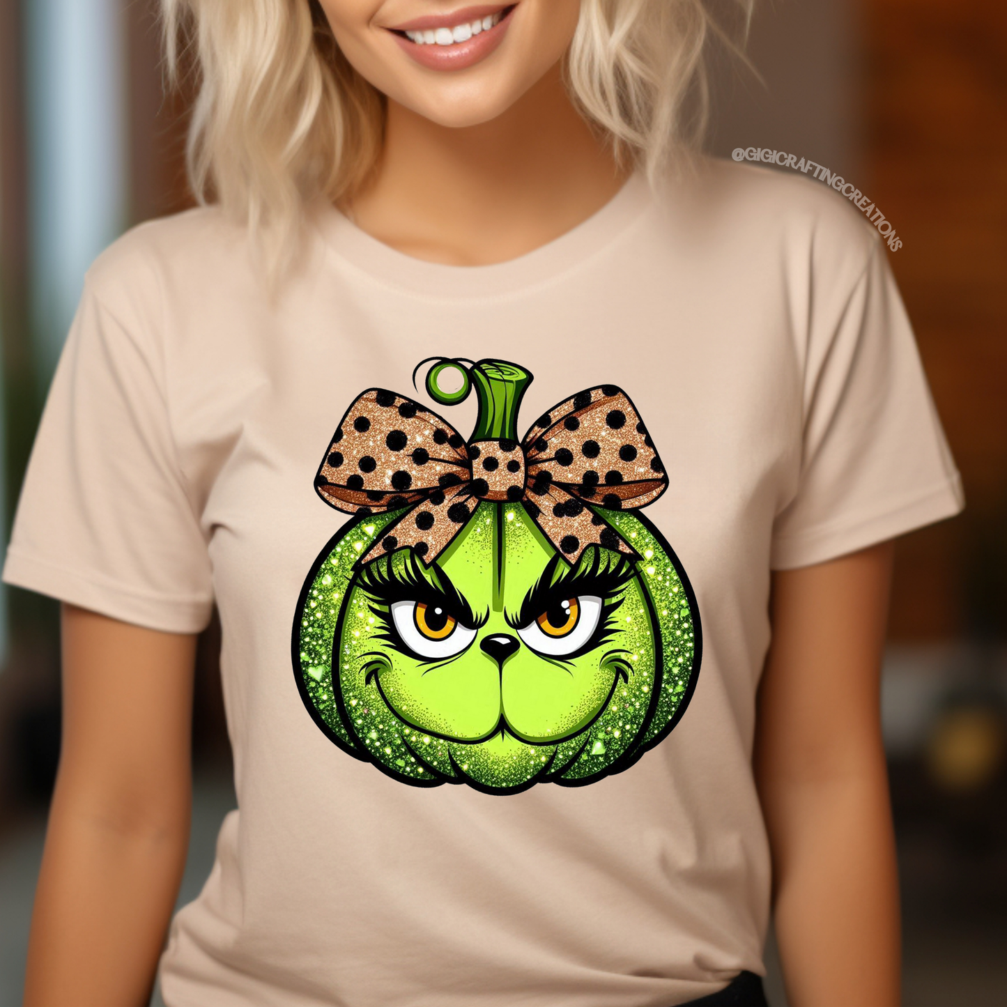 Grinch Pumpkin Coquette Leopard Relaxed Unisex Tee