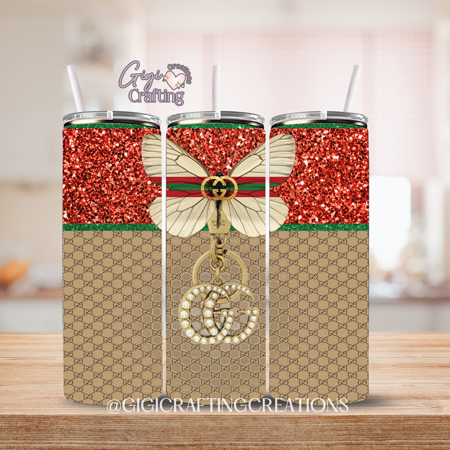 Fashion Designer Butterfly - 20oz Skinny Tumbler