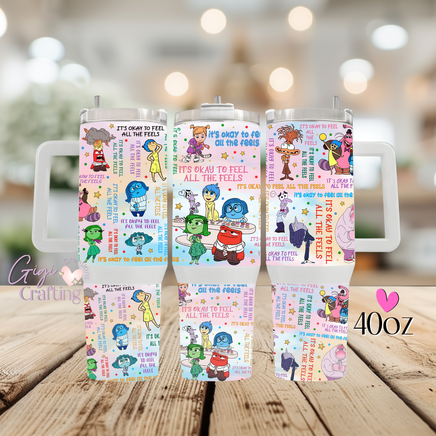 It's okay to Feel all Feels Emotion Movie - 40oz Tumbler