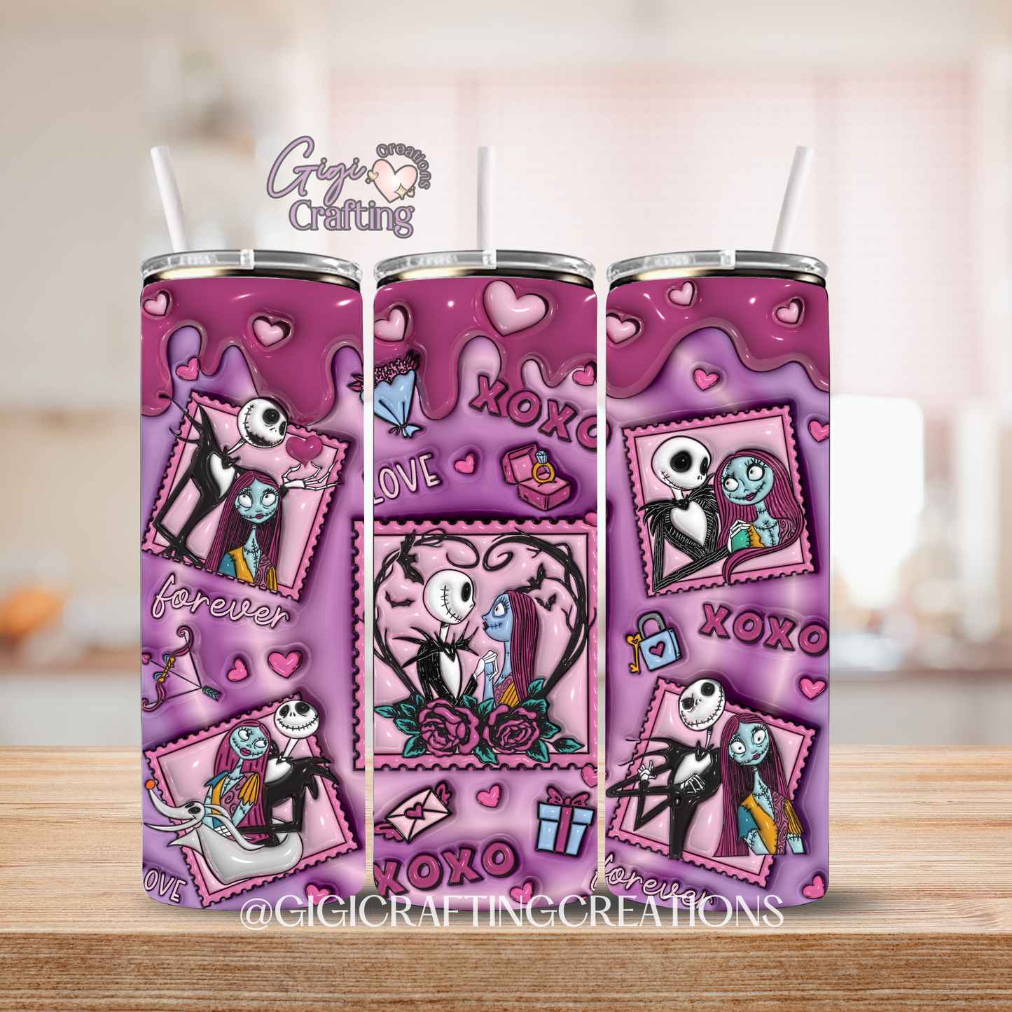 Jack Sally Nightmare Purple - 20oz Skinny Tumbler