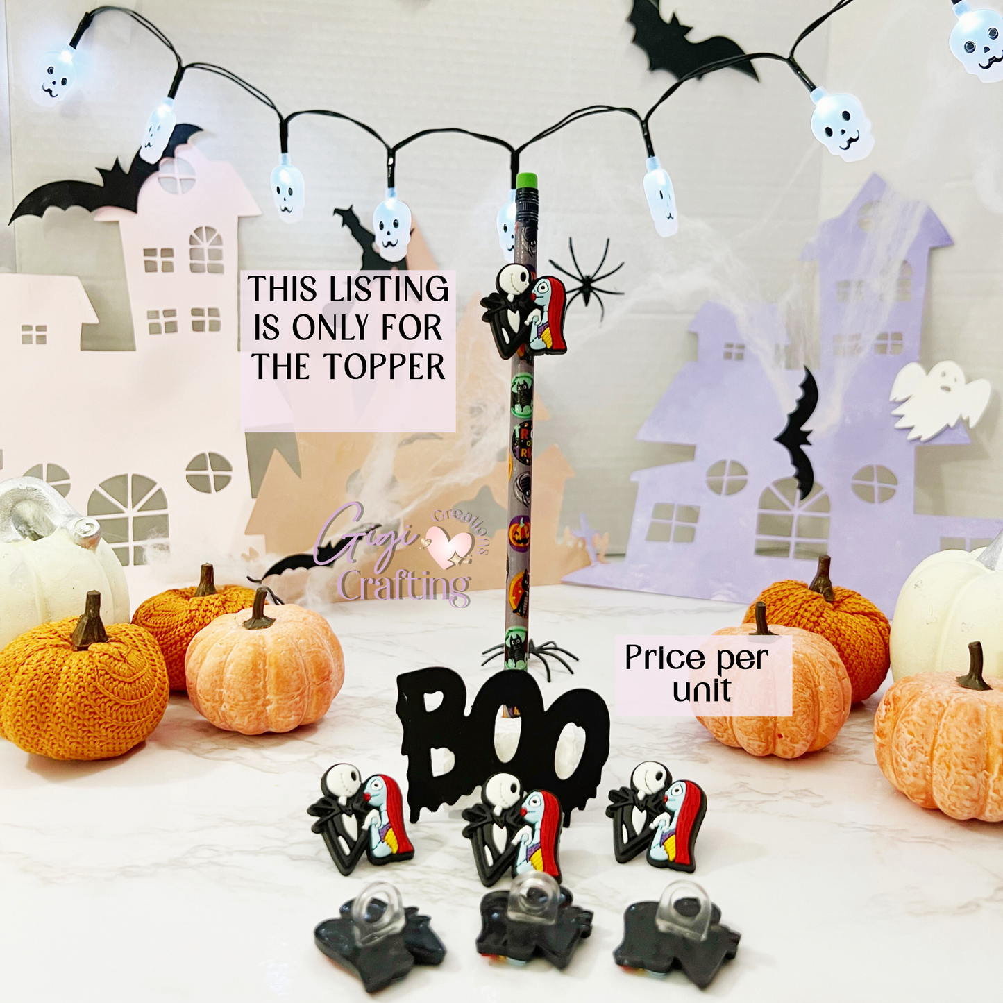 Jack Sally Kiss Straw Toppers Charm
