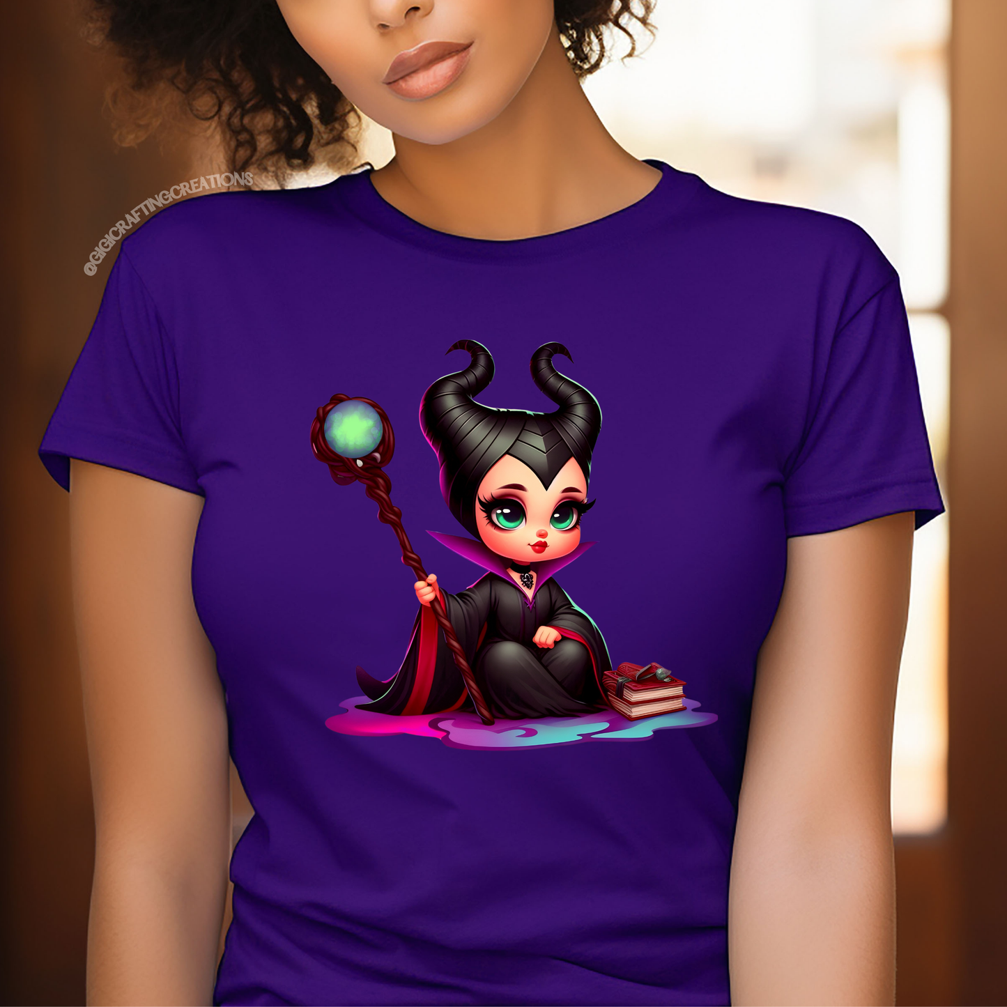 Baby Maleficent Books Relaxed Unisex Tee