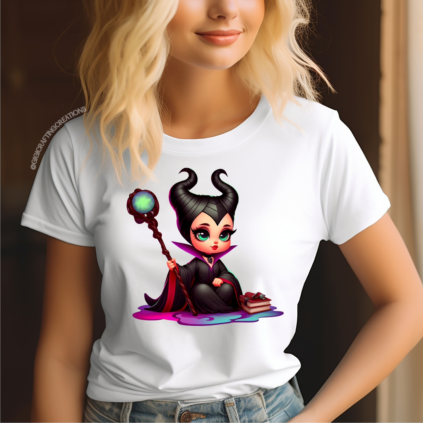 Baby Maleficent Books Relaxed Unisex Tee