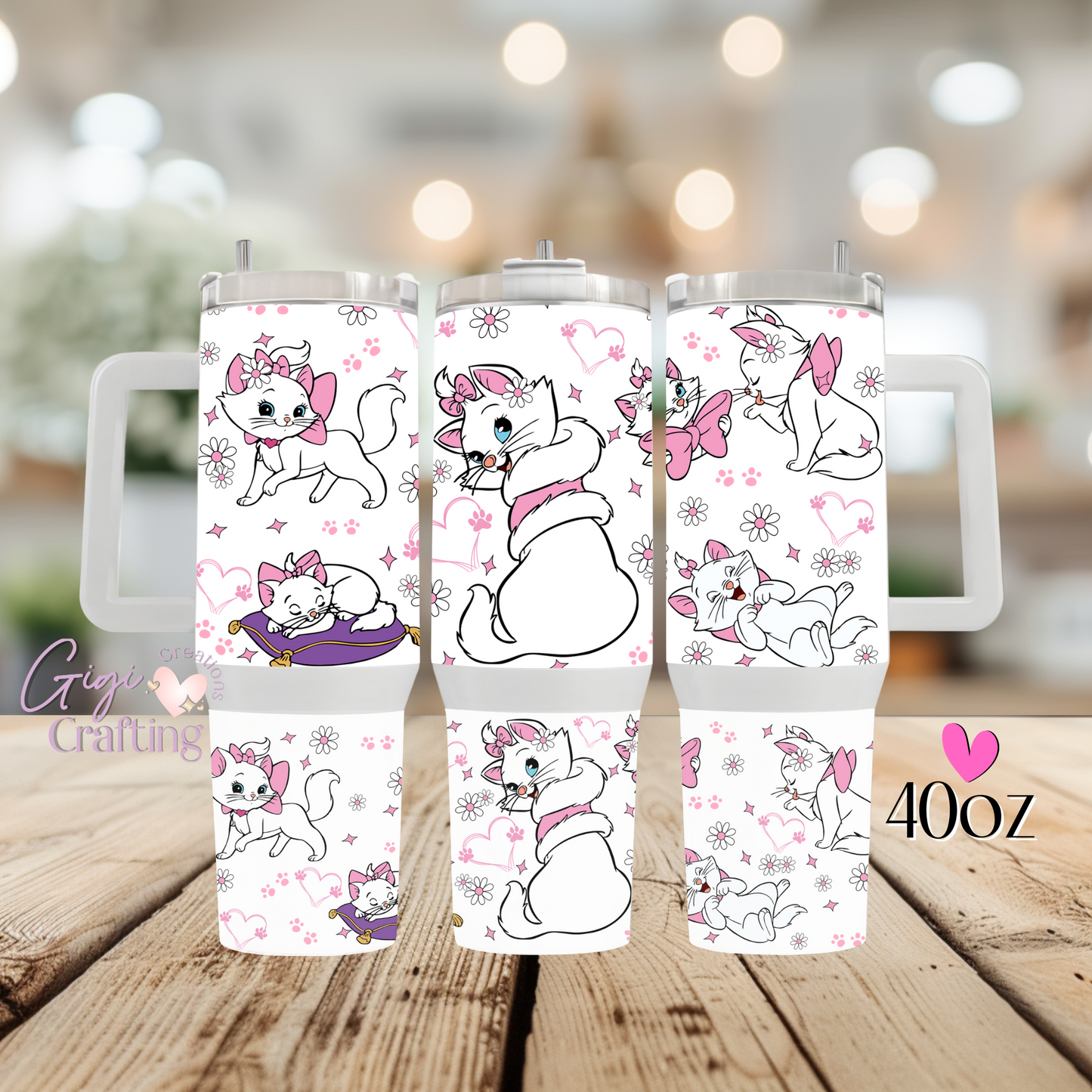 Marie Kitty Character - 40oz Tumbler