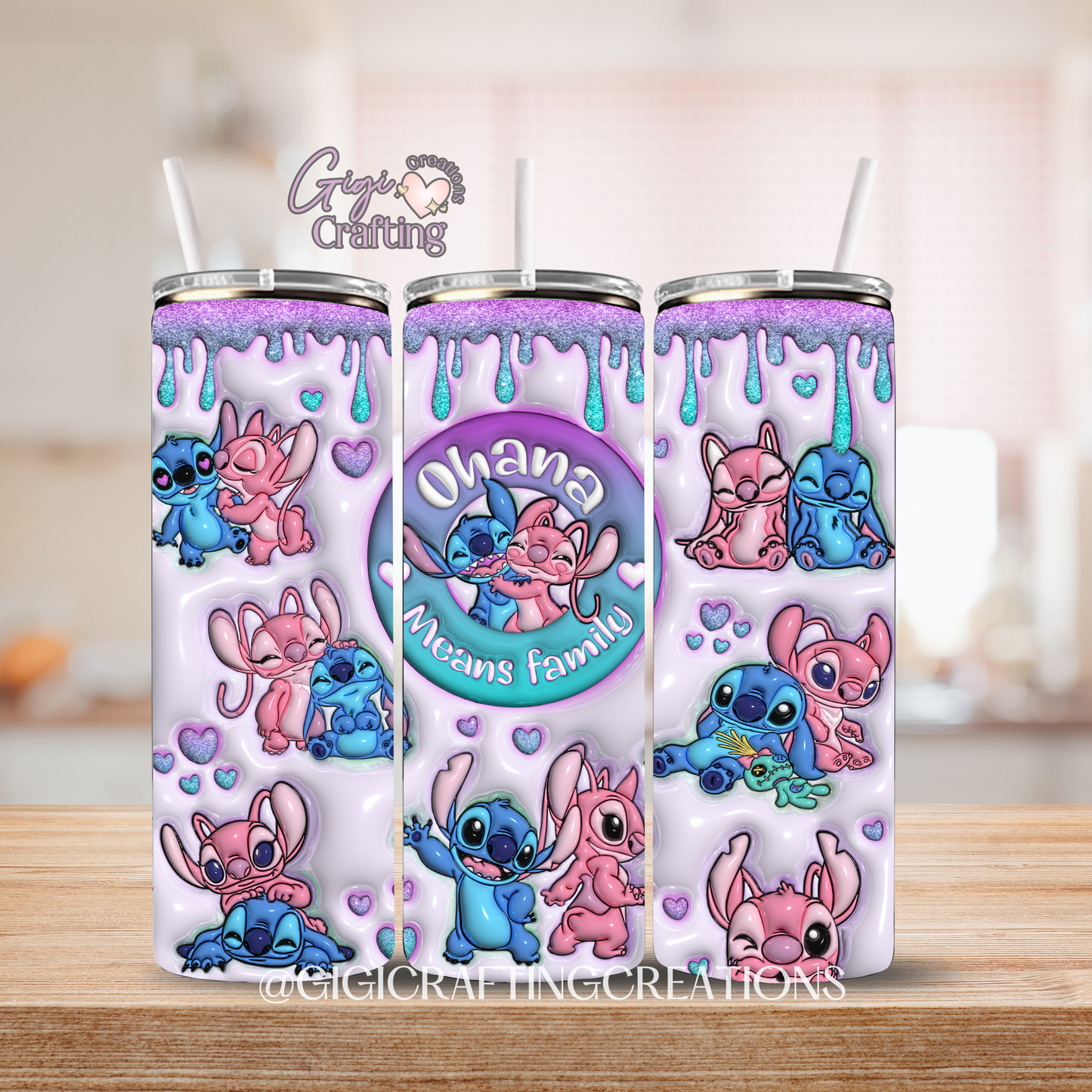 Ohana Means Family - 20oz Skinny Tumbler