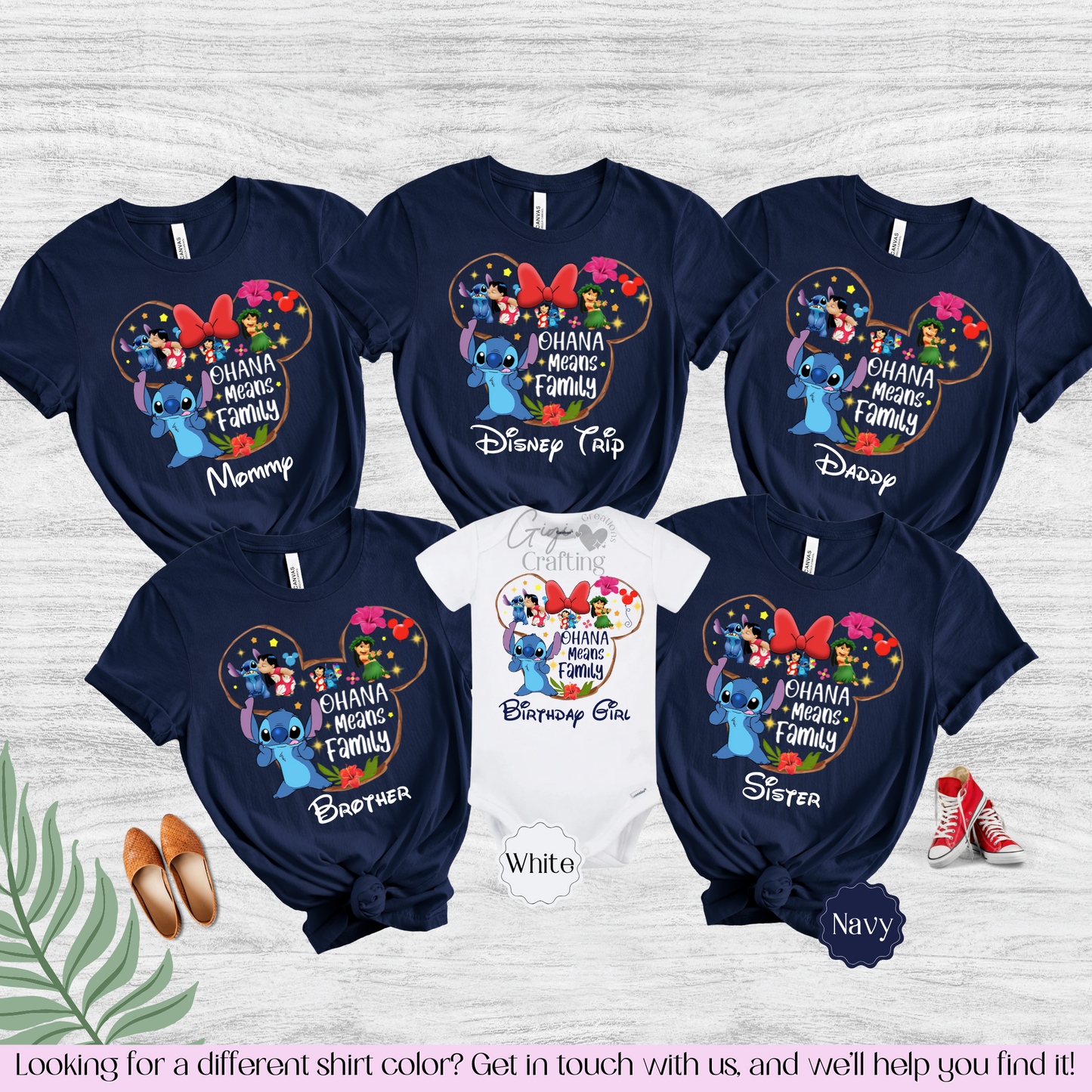 Ohana Means Family Stitch Disney Family Trip 2025 Matching Shirts Unisex