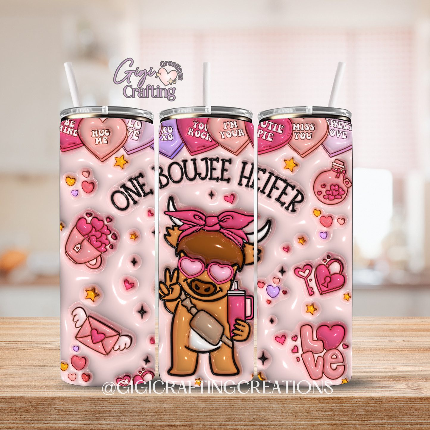 One Boujee Heifer - 20oz Skinny Tumbler