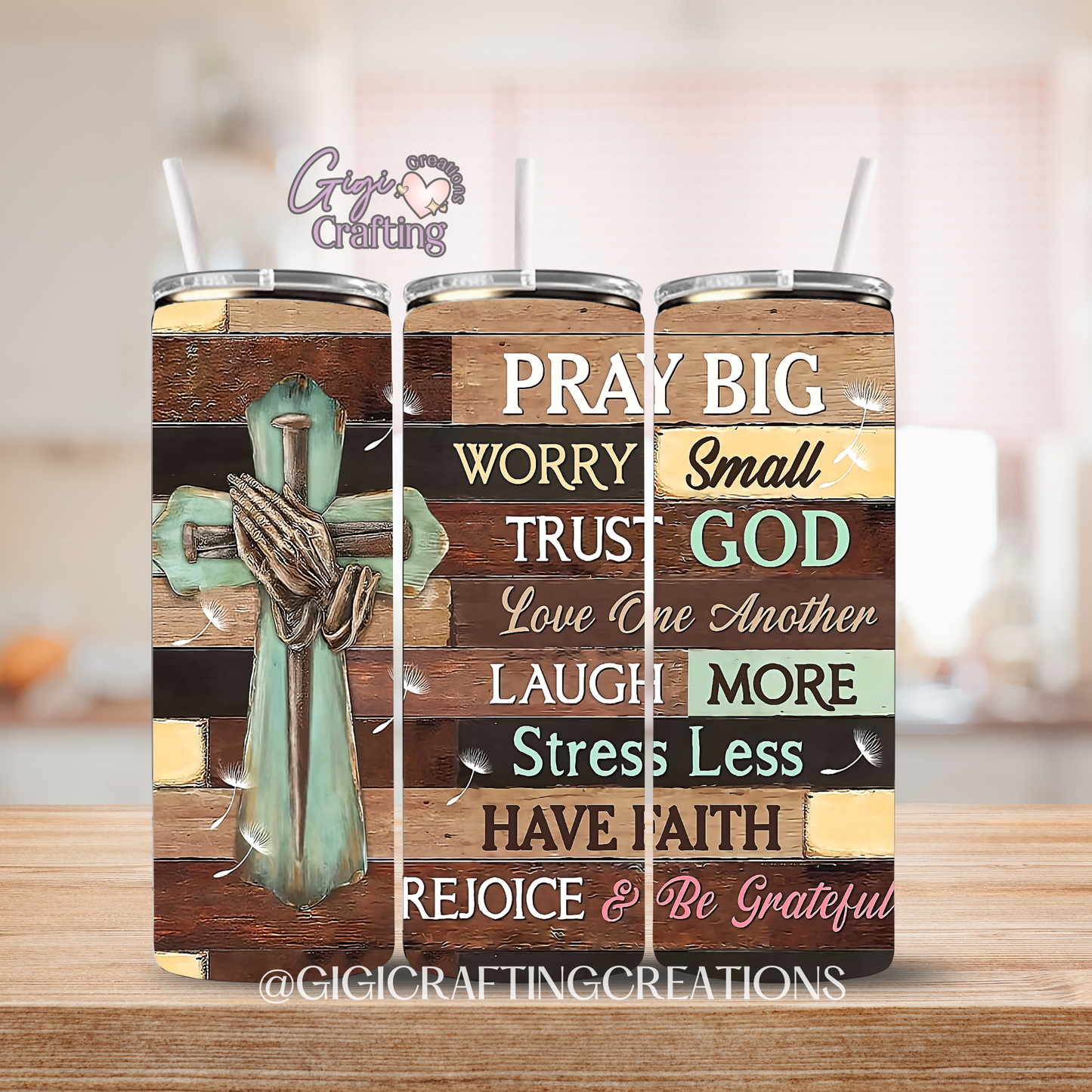 Pray Big Worry Small - 20oz Skinny Tumbler