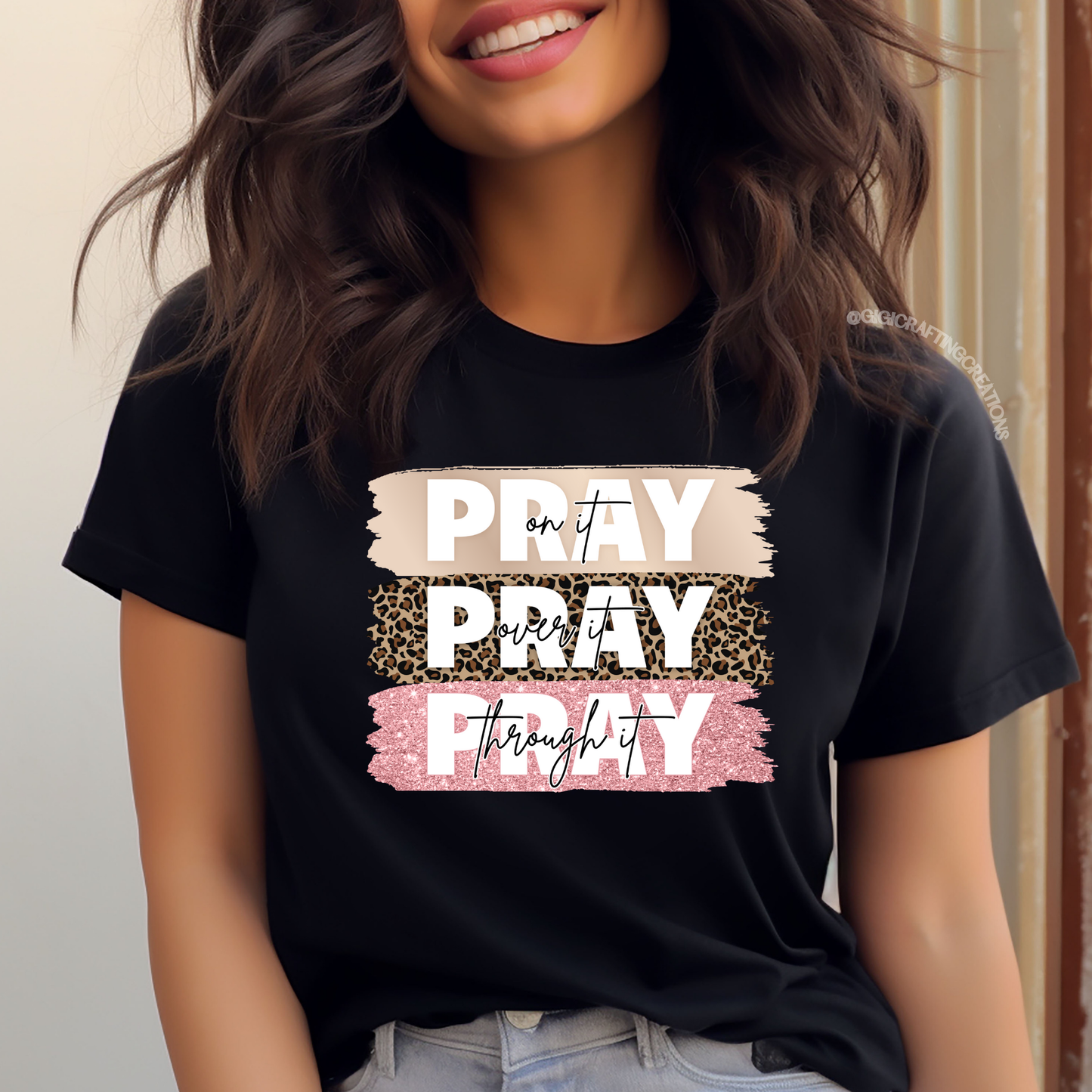 Pray On it, Pray Over it, Pray Through it Relaxed Unisex Tee