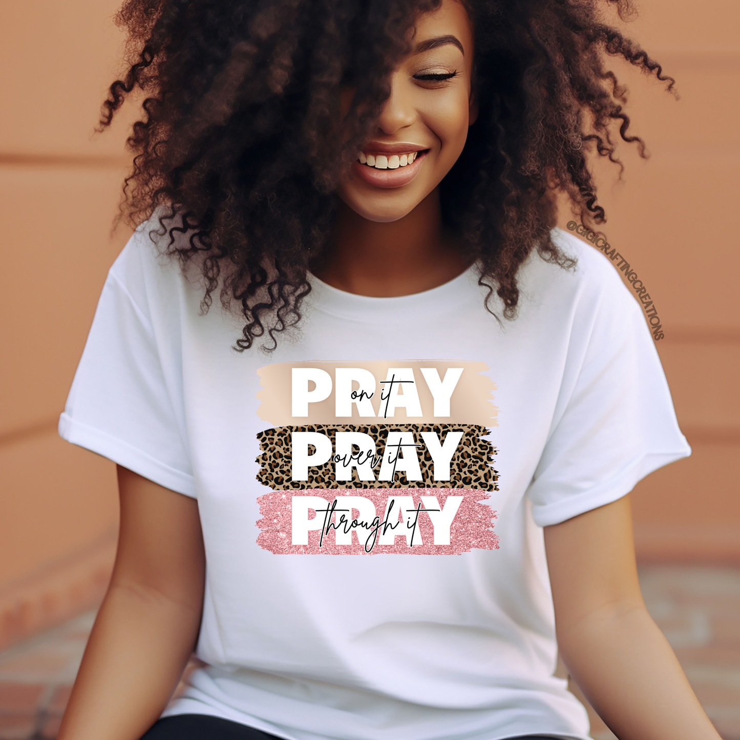 Pray On it, Pray Over it, Pray Through it Relaxed Unisex Tee