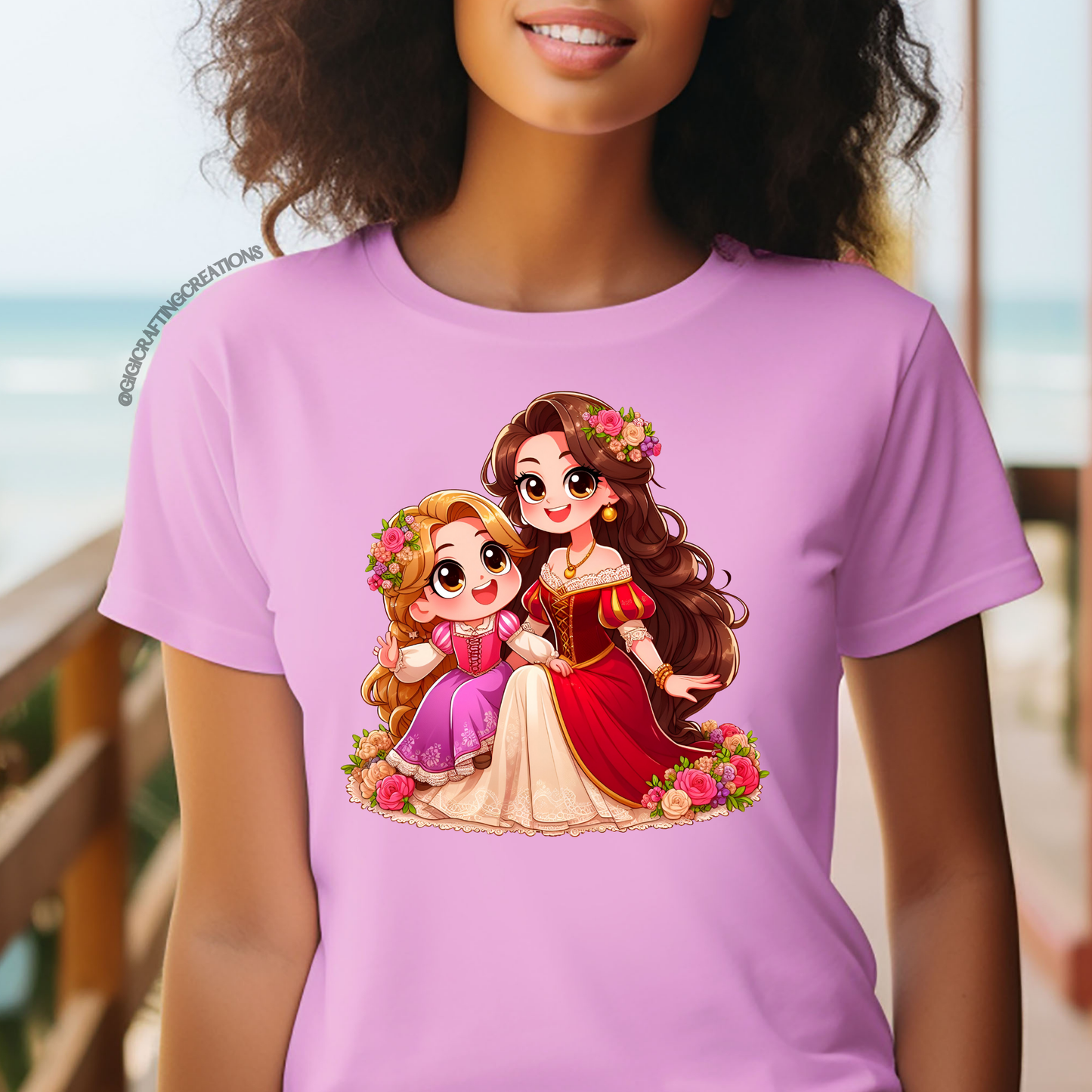 Long Hair Princess Mom Relaxed Unisex Tee