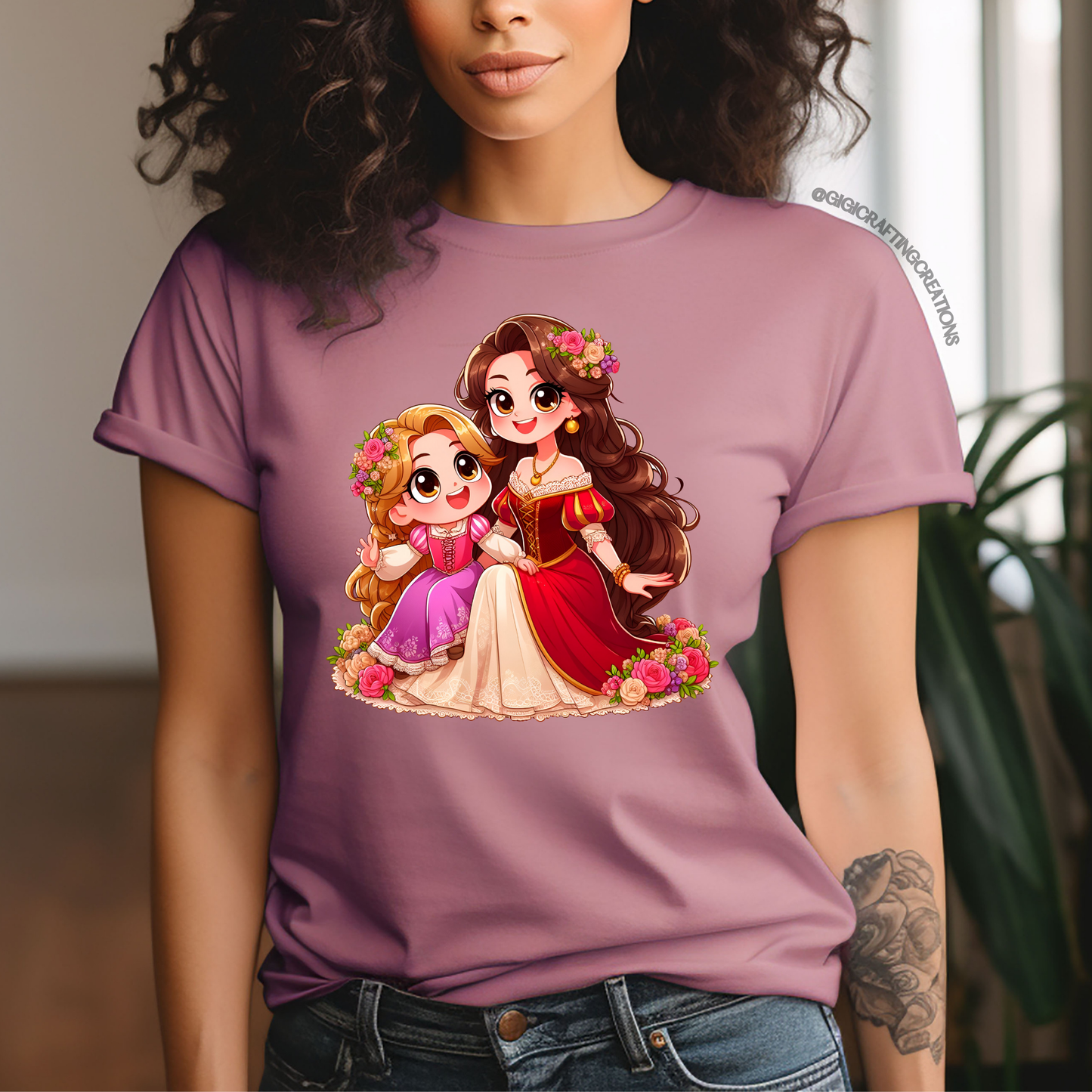 Long Hair Princess Mom Relaxed Unisex Tee