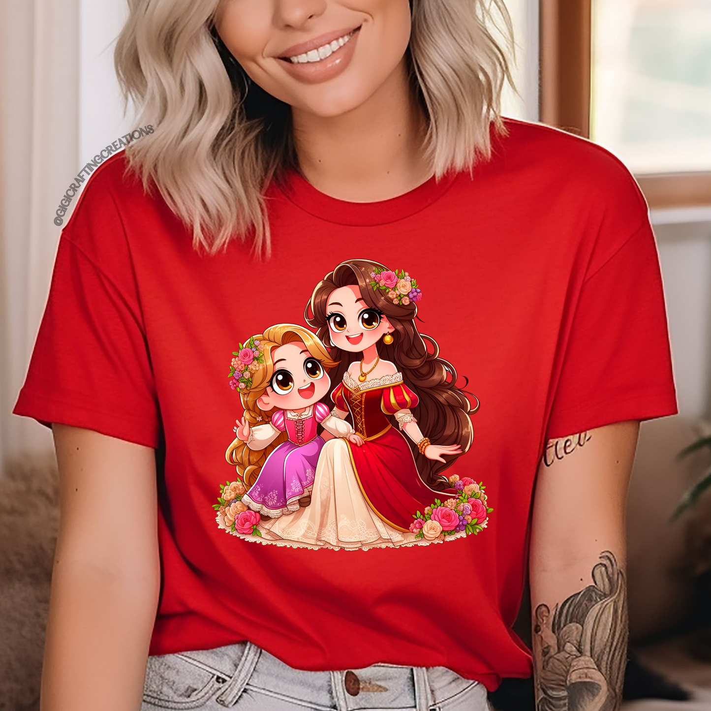 Long Hair Princess Mom Relaxed Unisex Tee