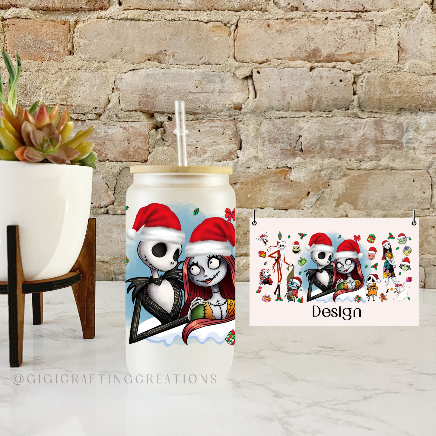Sally Jack Christmas Can Glass