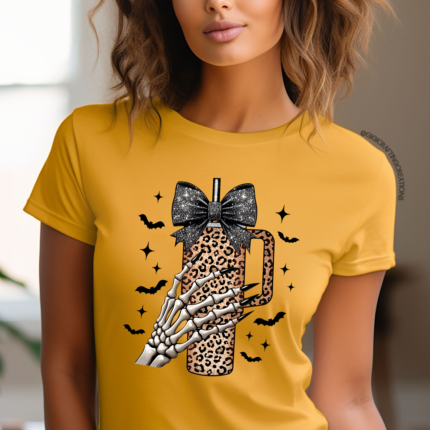 Skeleton Coquette Leopard Relaxed Unisex Tee