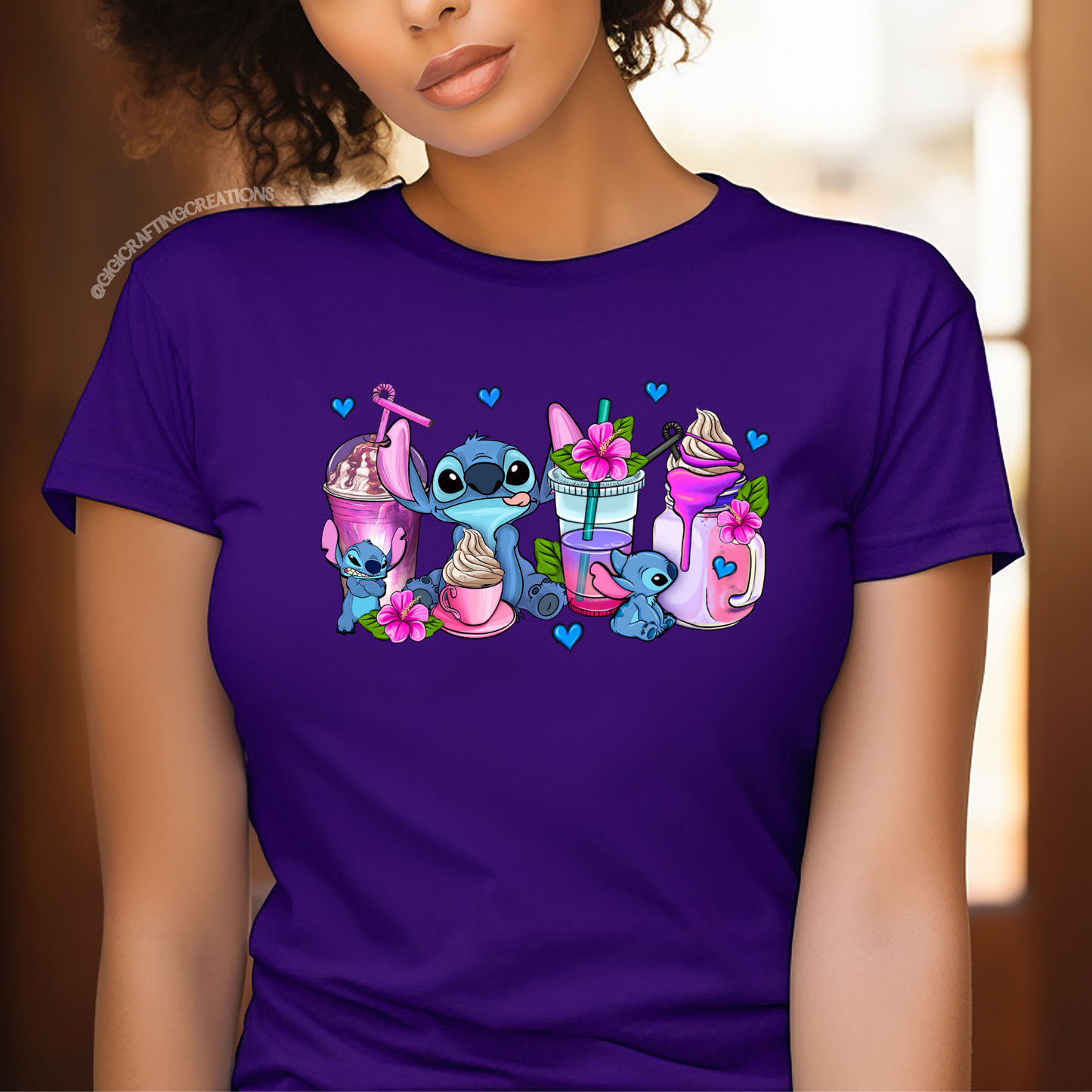Iced Coffee Summer Blue Character Relaxed Unisex Tee