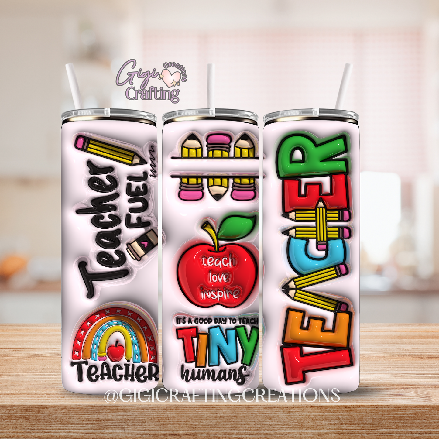 Teacher Fuel - 20oz Skinny Tumbler