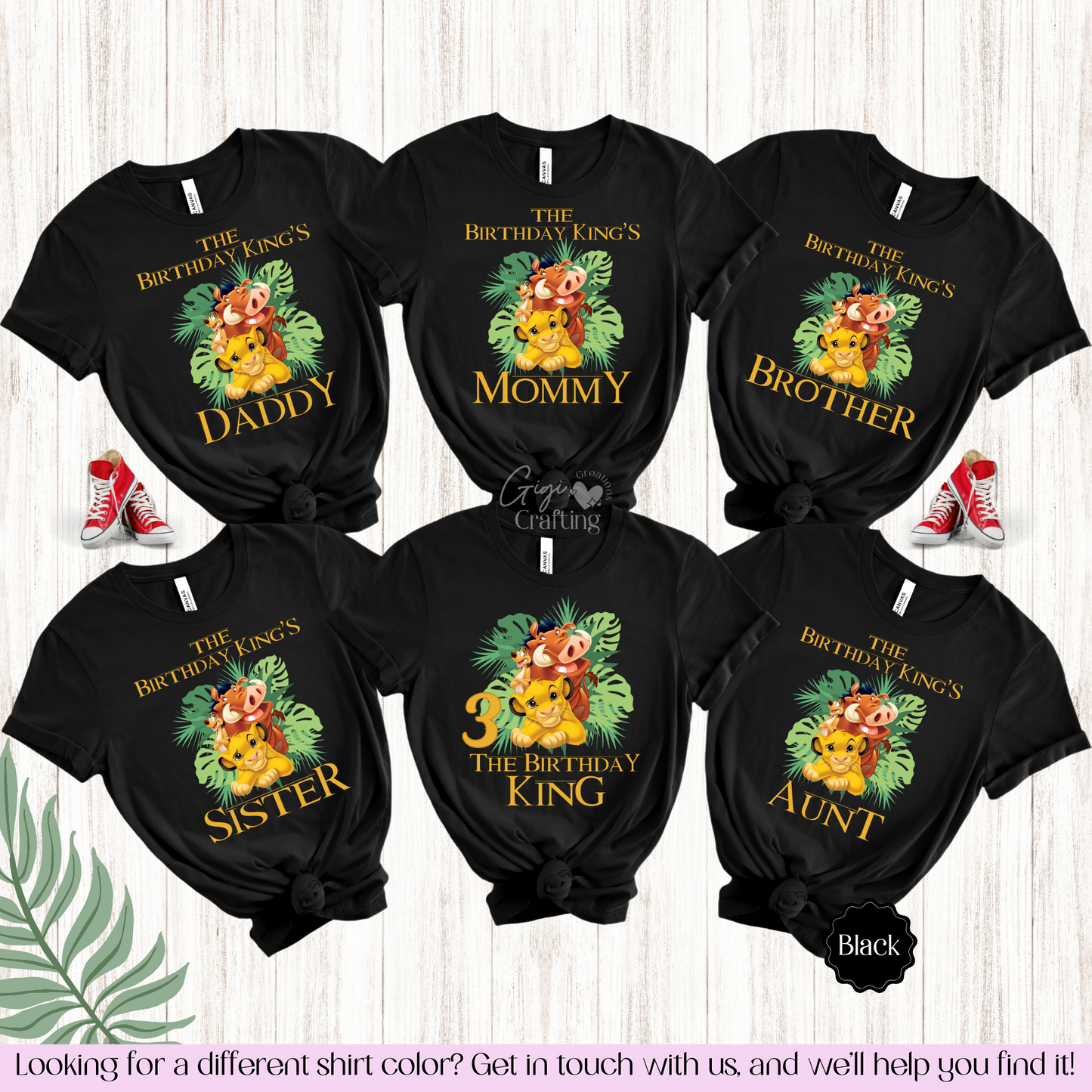 Lion King Birthday Matching Family Shirts Unisex
