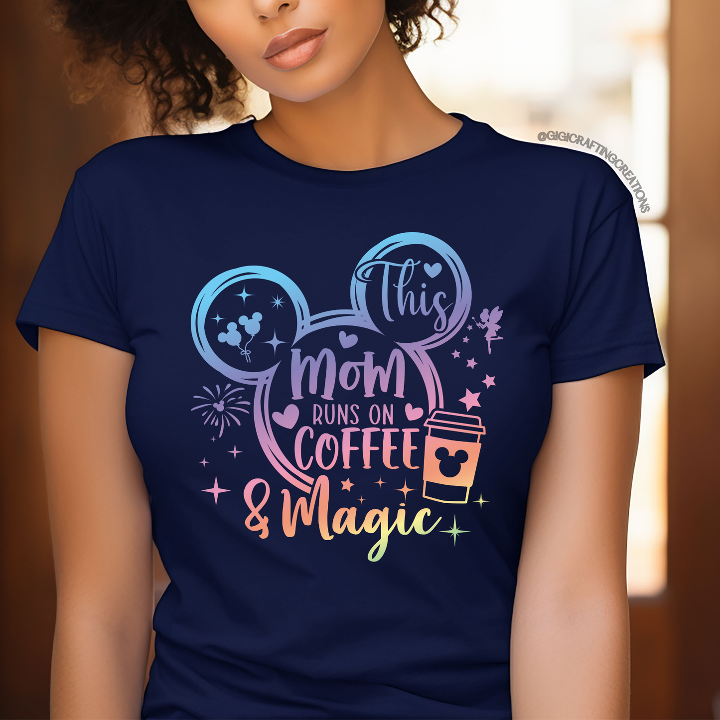 This Mom Runs on Coffee & Magic Relaxed Unisex Tee