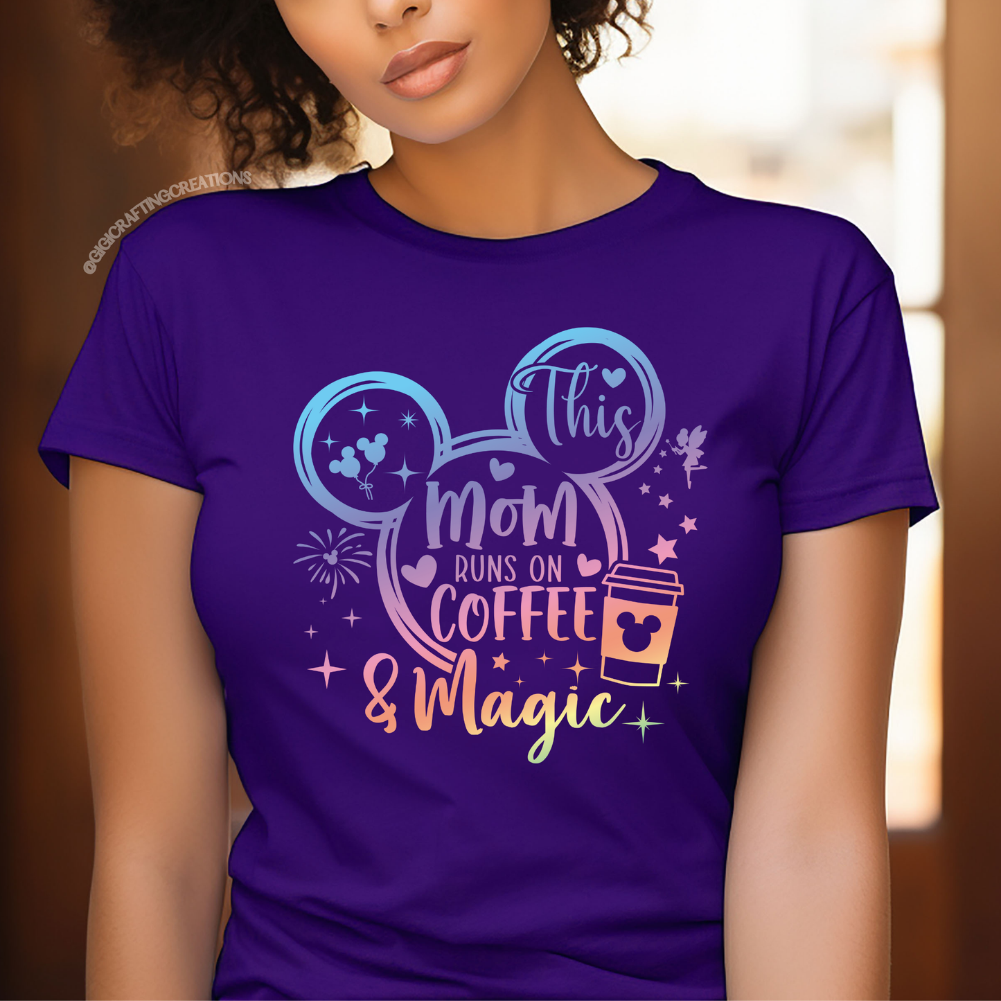 This Mom Runs on Coffee & Magic Relaxed Unisex Tee